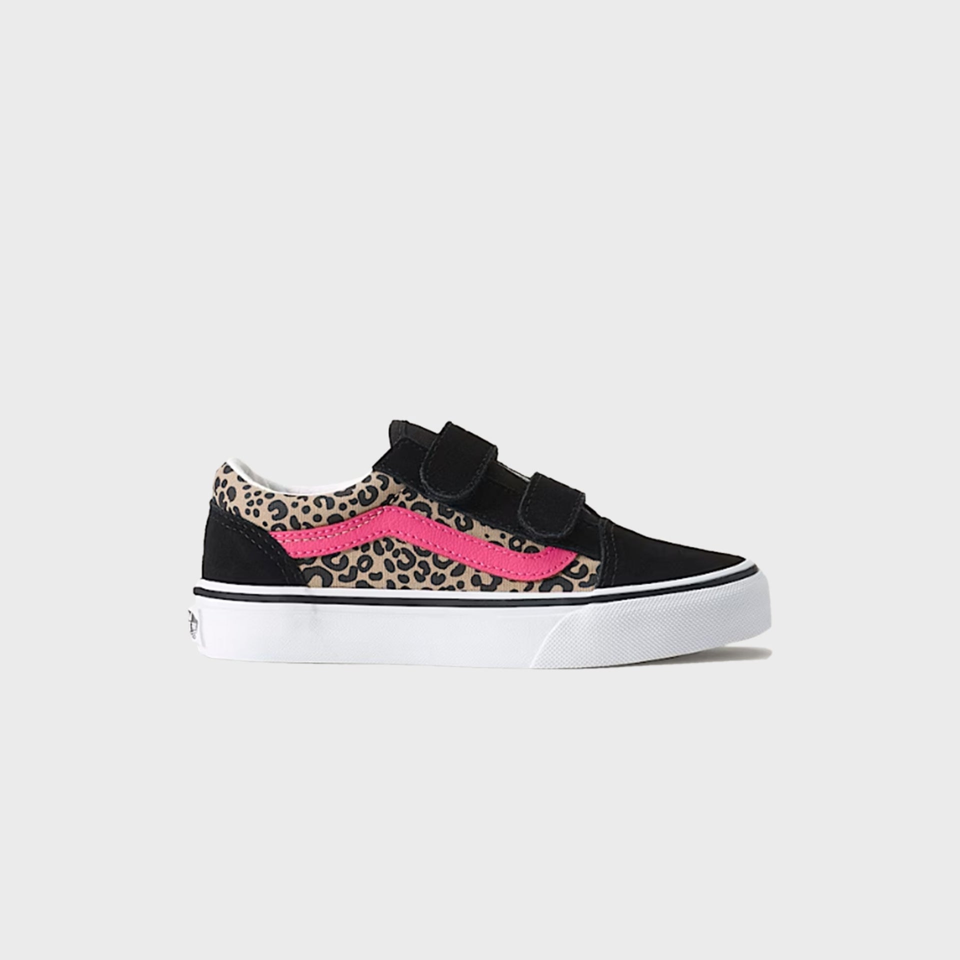 VANS PS Old Skool V - Leopard Pink Velvet / Black