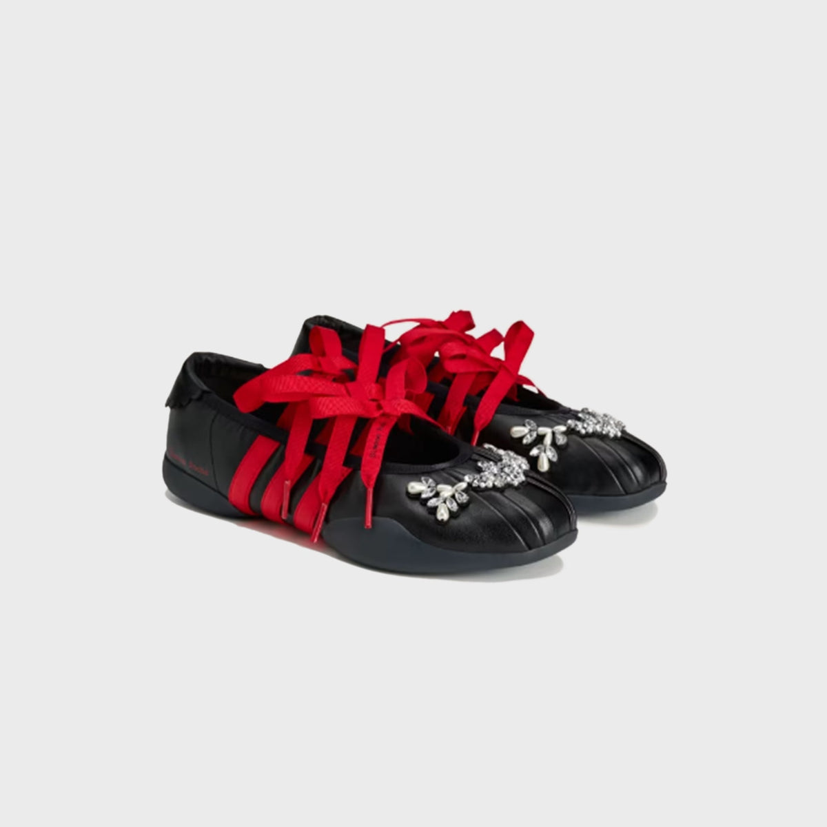 adidas x Simone Rocha WMNS Taekwondo Ballerina Leather - Core Black / Better Scarlet