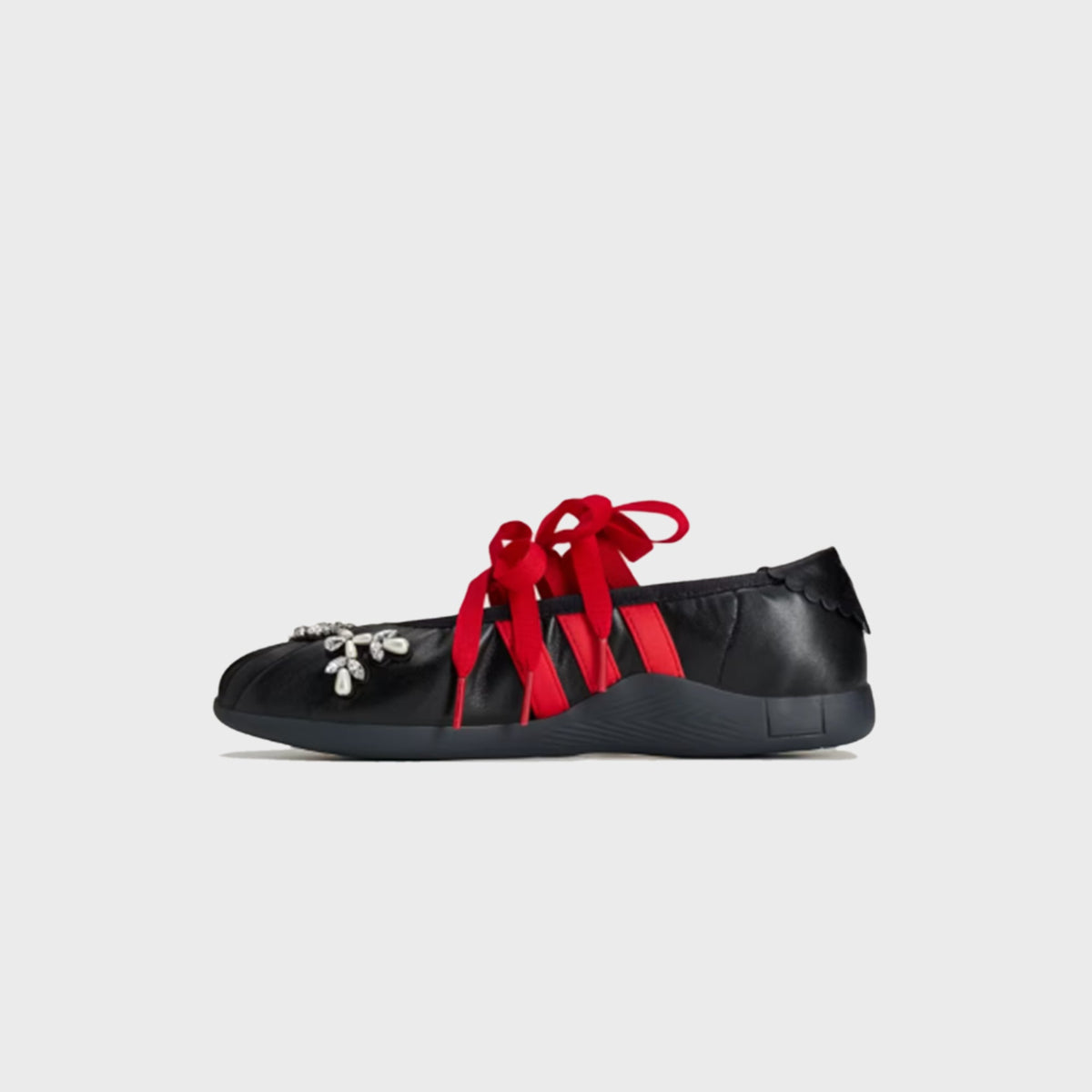 adidas x Simone Rocha WMNS Taekwondo Ballerina Leather - Core Black / Better Scarlet