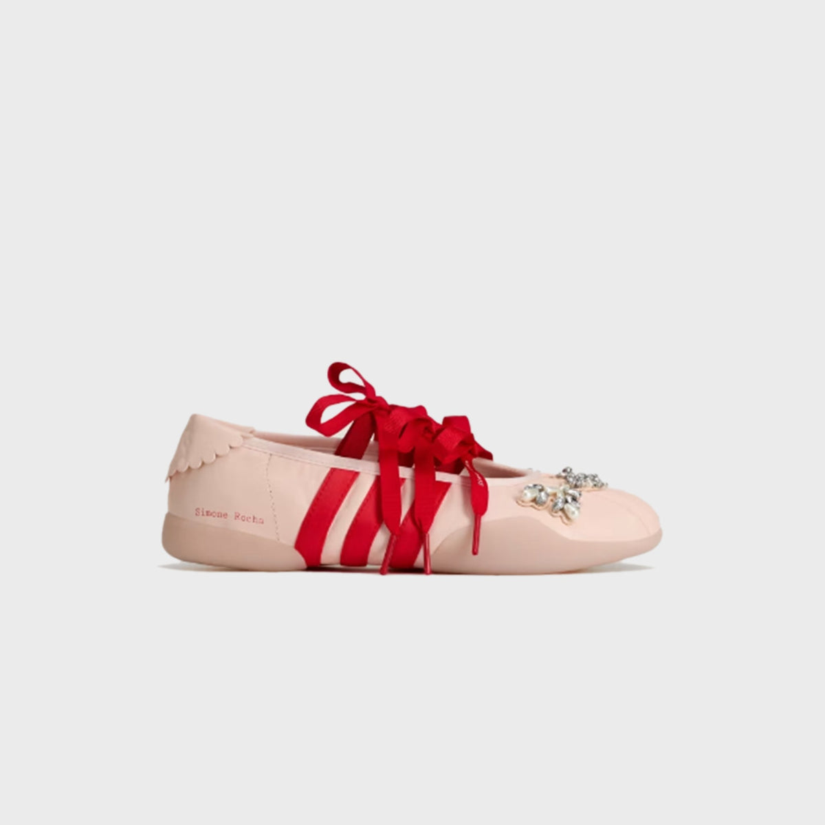 adidas x Simone Rocha WMNS Taekwondo Ballerina Leather - Pink Tint / Better Scarlet