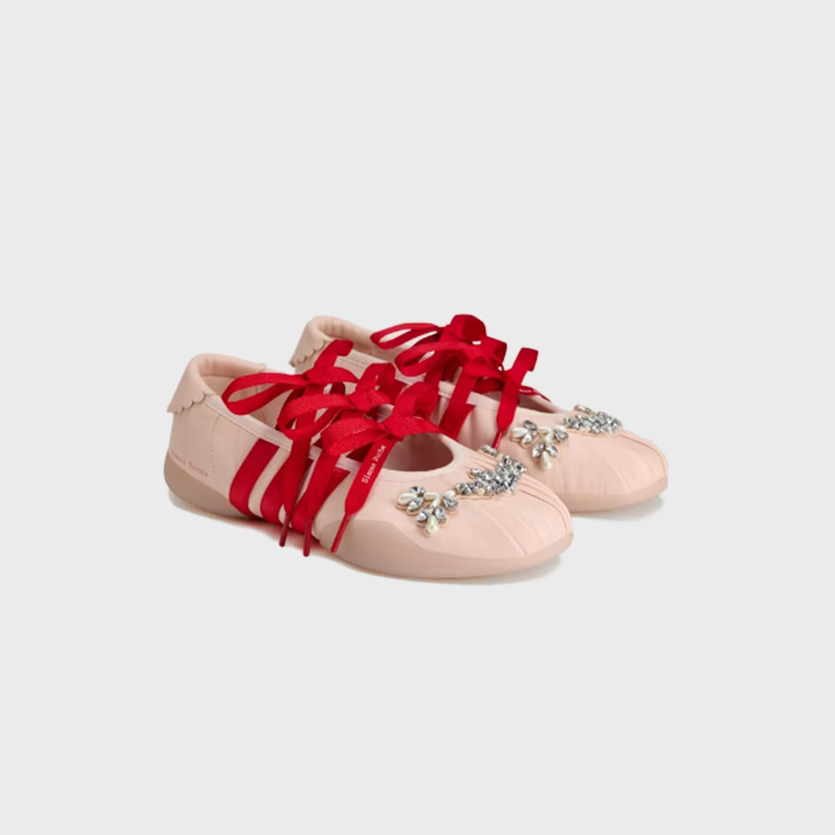 adidas x Simone Rocha WMNS Taekwondo Ballerina Leather - Pink Tint / Better Scarlet
