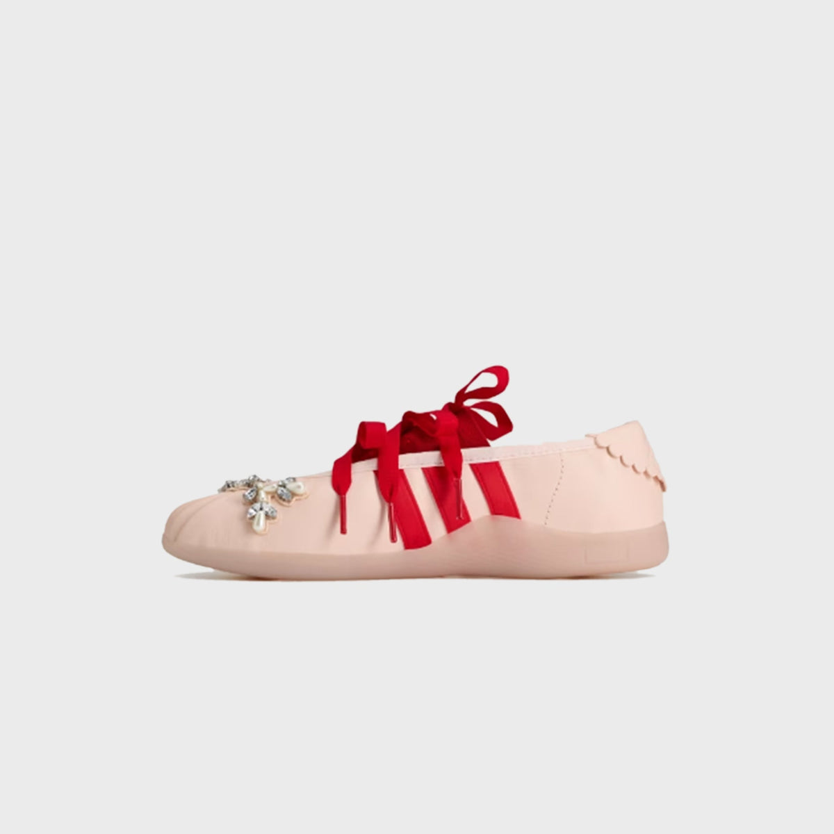 adidas x Simone Rocha WMNS Taekwondo Ballerina Leather - Pink Tint / Better Scarlet