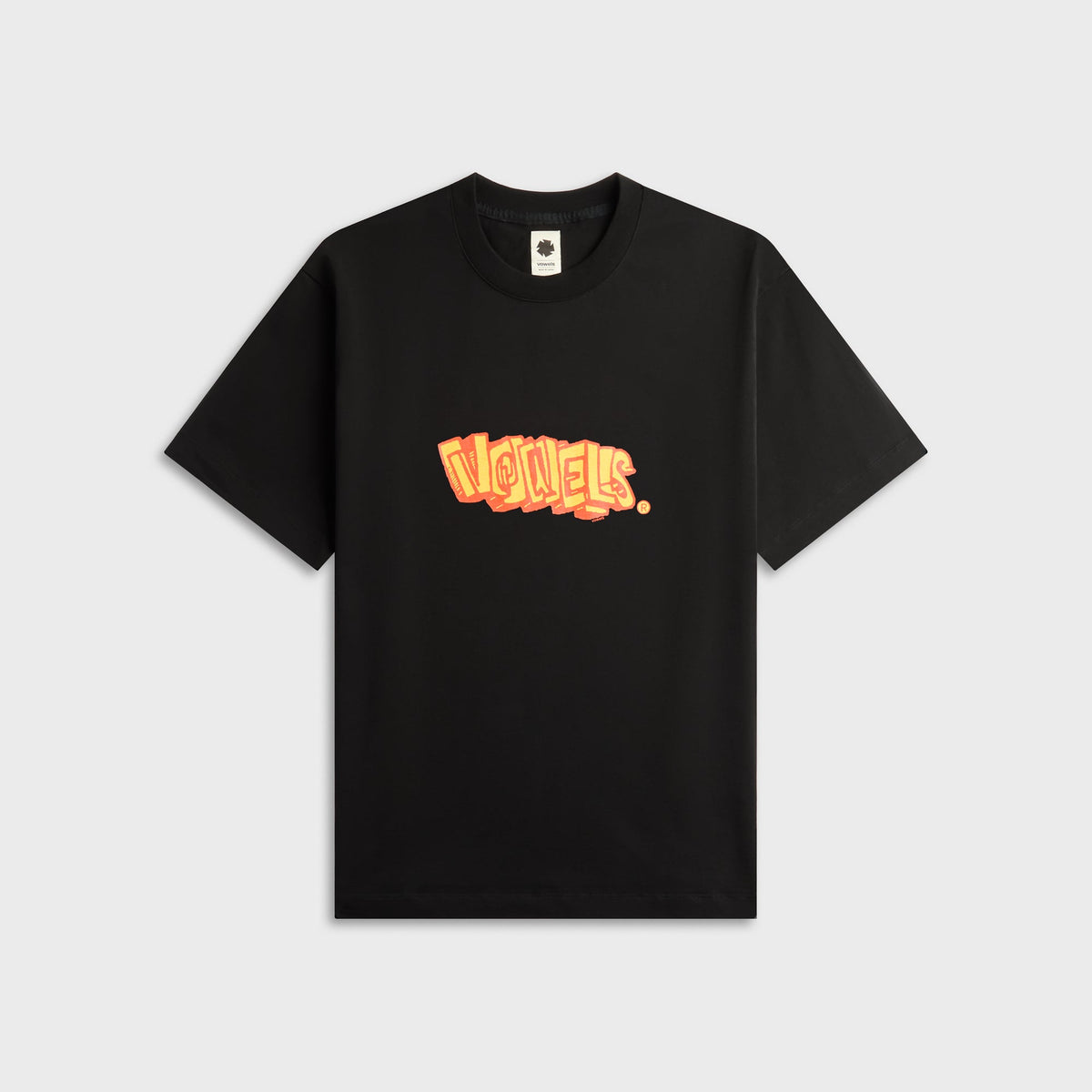 vowels Graffiti Tee - Black