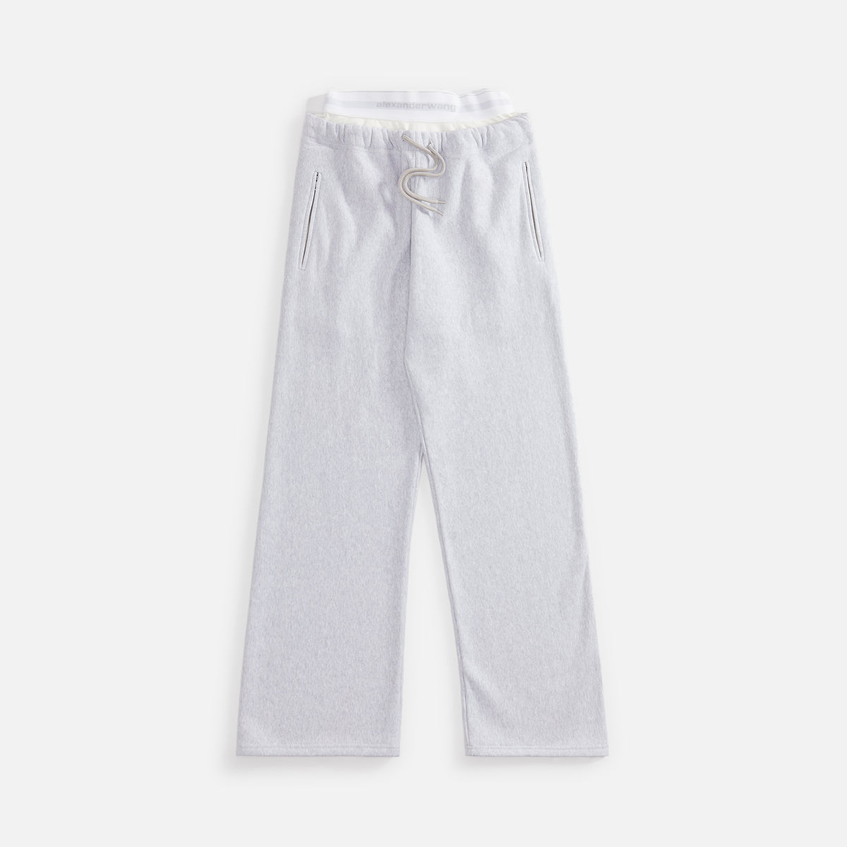 Alexander Wang Wide Leg Sweatpant with Logo Elasitic Brief - White