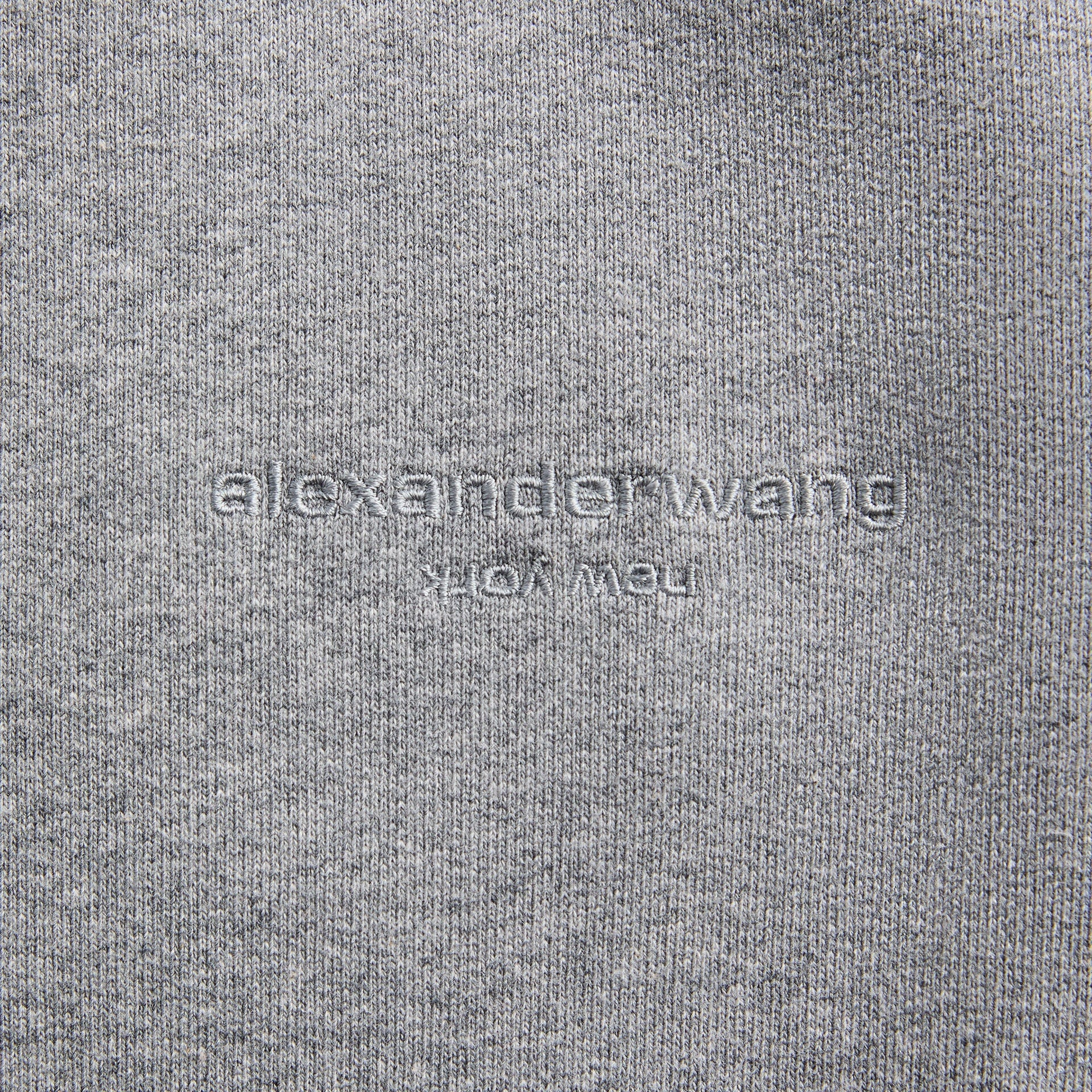 Alexander Wang Crystal Hotfix Mid-Rise Terry Sweatpant - Grey
