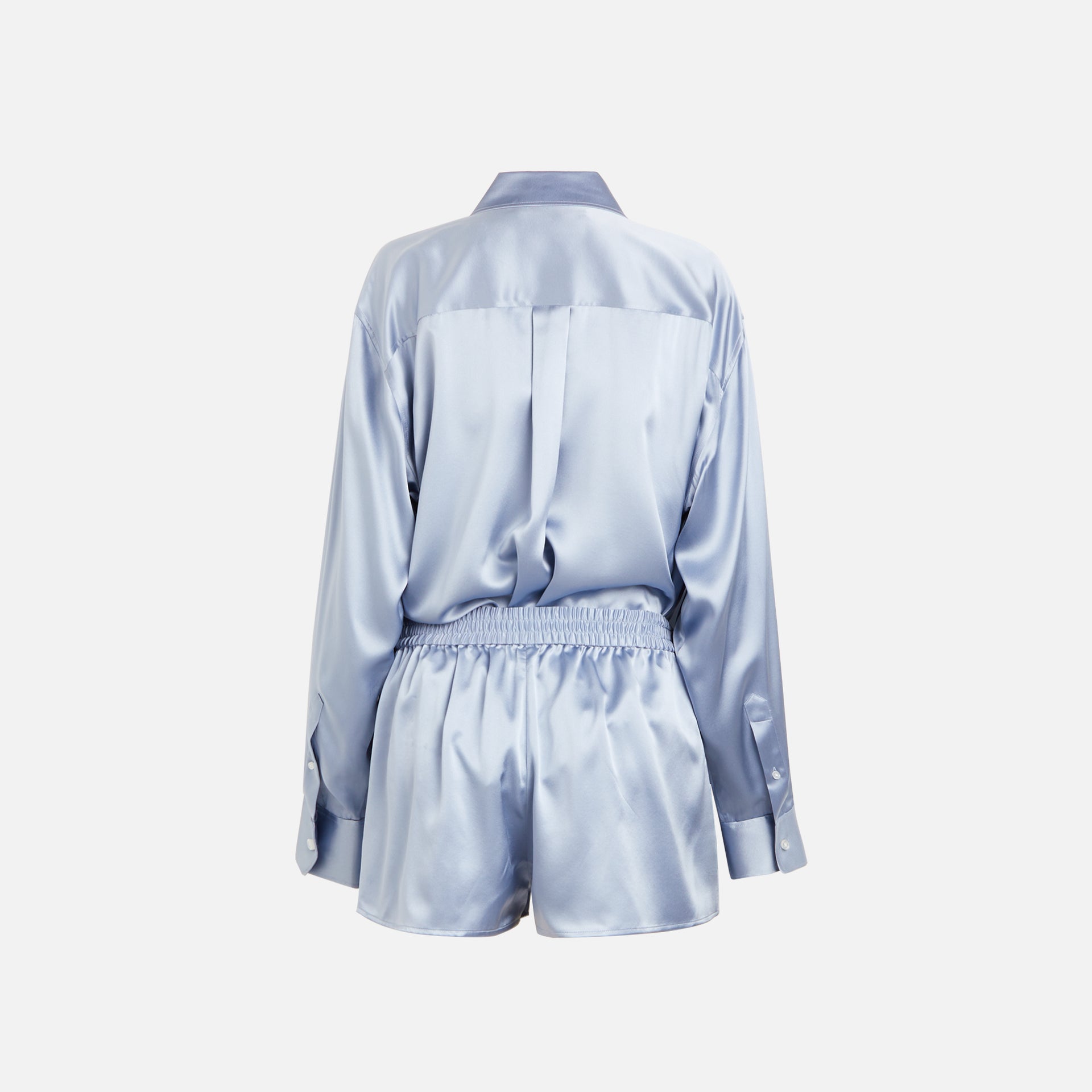 Alexander Wang Button Up Boxer Short Romper - Dark Iris