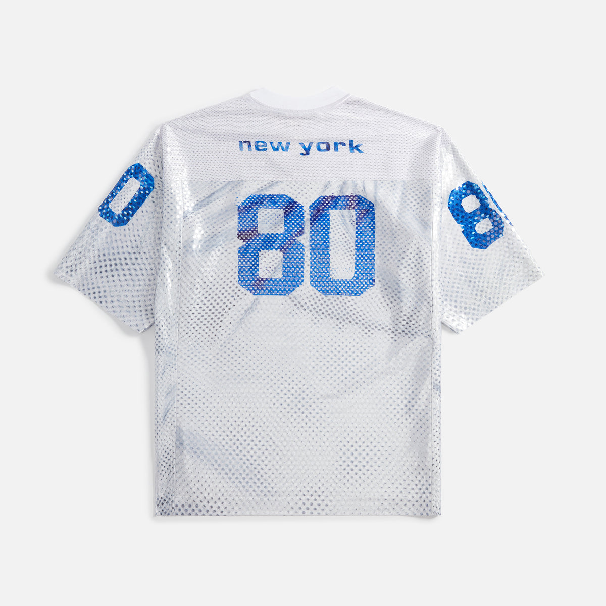 Alexander Wang Football Jersey with Sequin Hotfix - White Blue