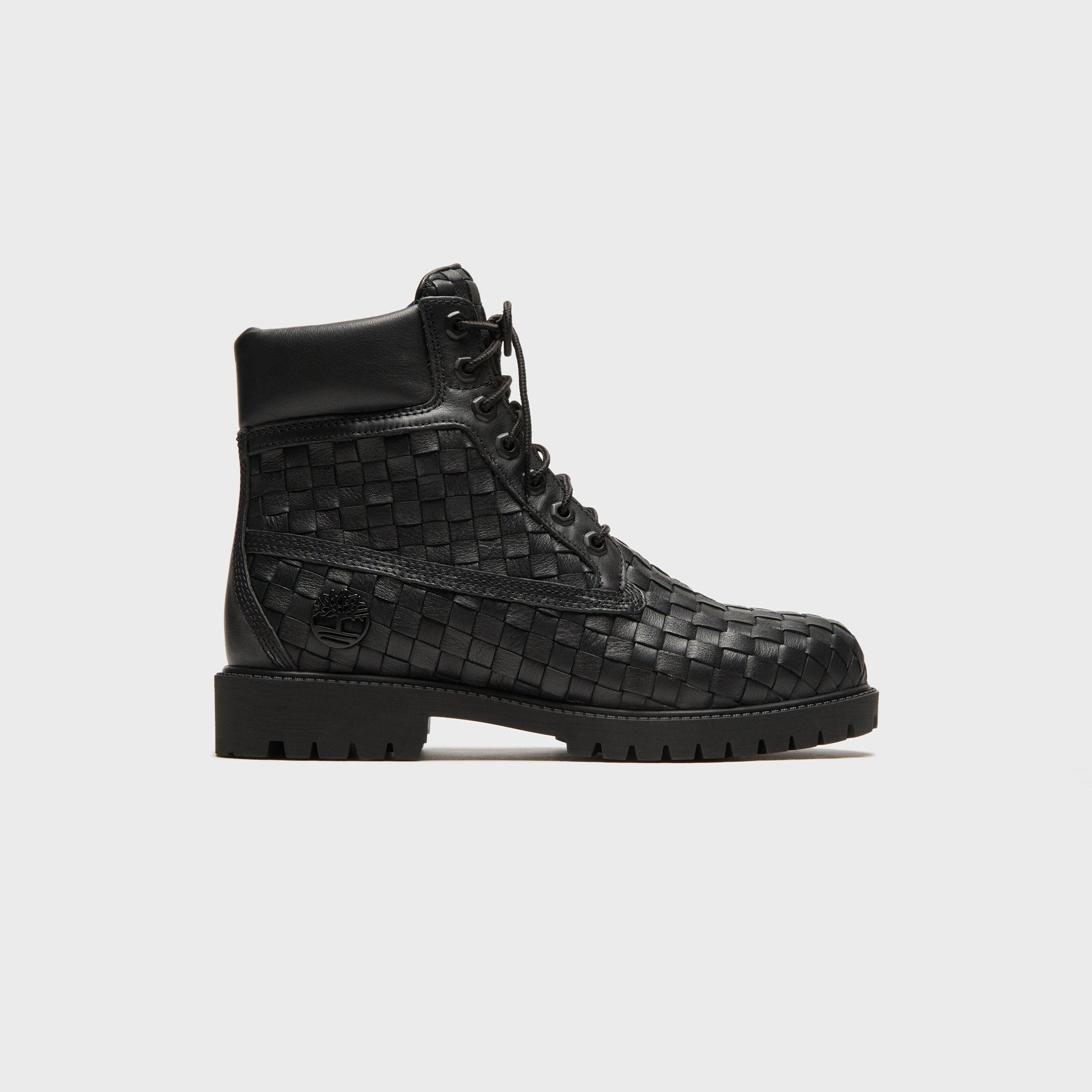 Timberland Woven 6-Inch Lace Up Full Grain Boot - Black
