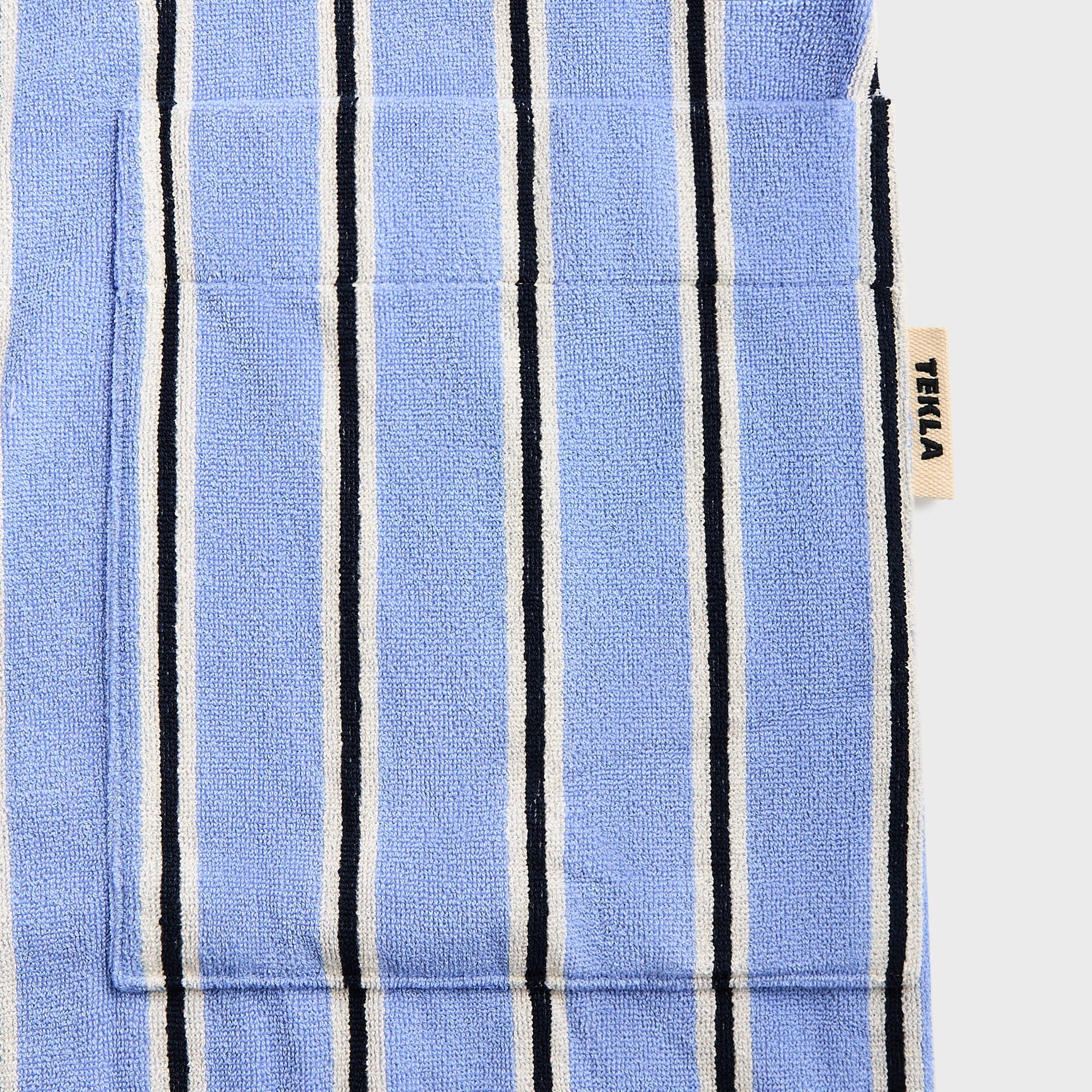 Tekla Hooded Bathrobe in Bassett Stripes