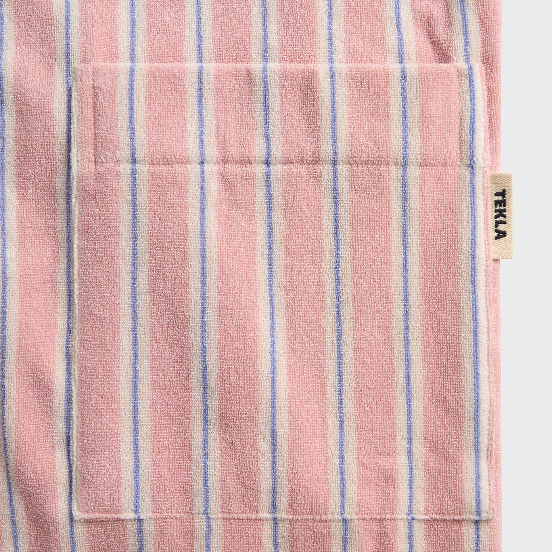 Tekla Striped Hooded Cotton Robe - Candy Stripes