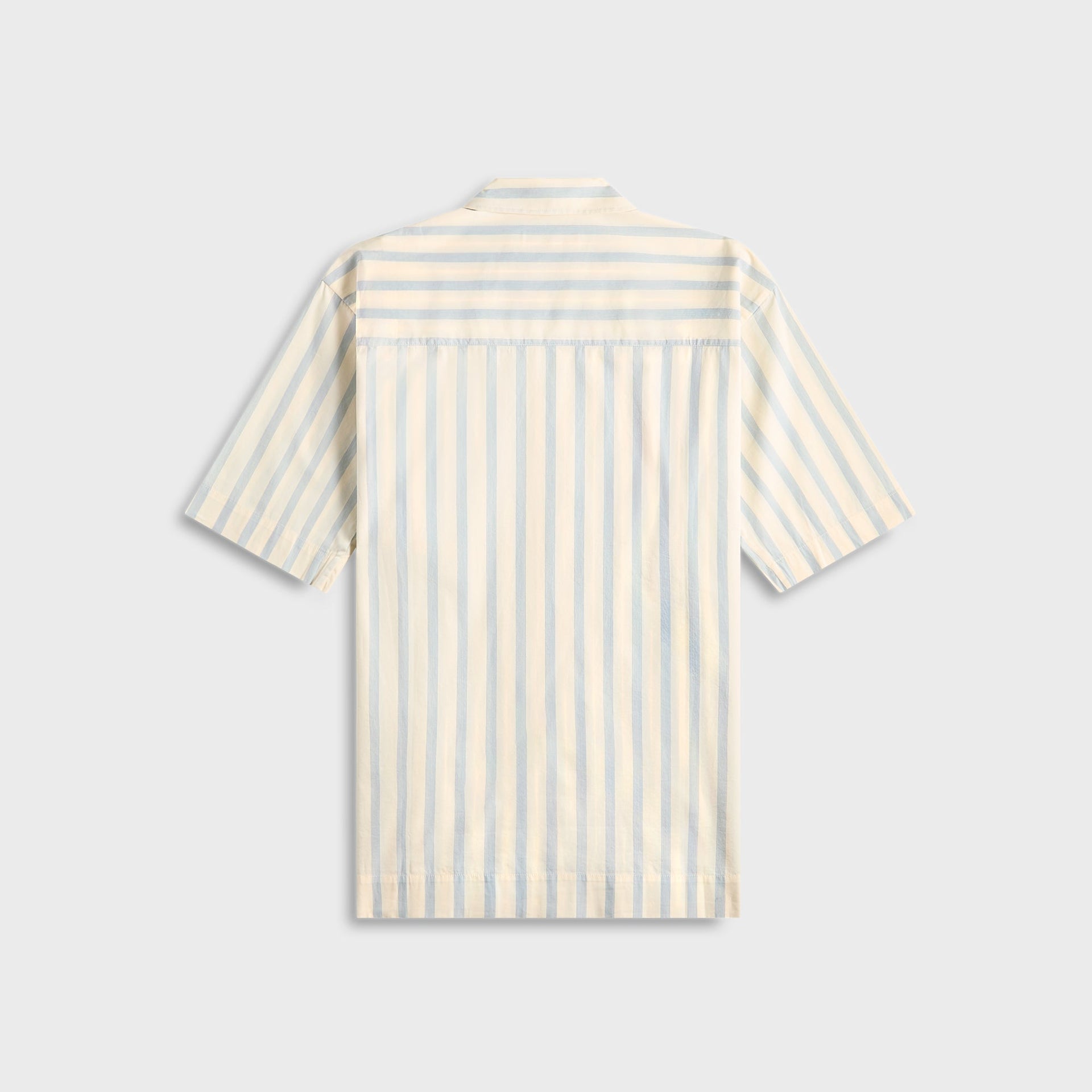 Tekla Poplin Pyjamas Short Sleeve Shirt in Needle Stipes
