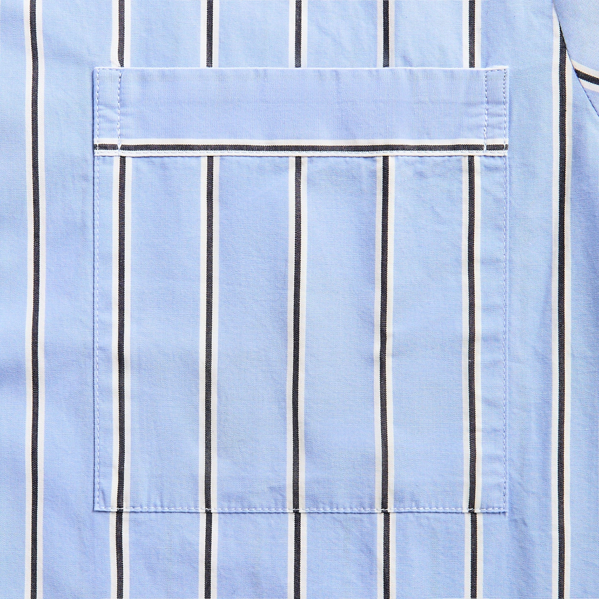 Tekla Cotton Poplin Pyjama Shirt in Bassett Stripes
