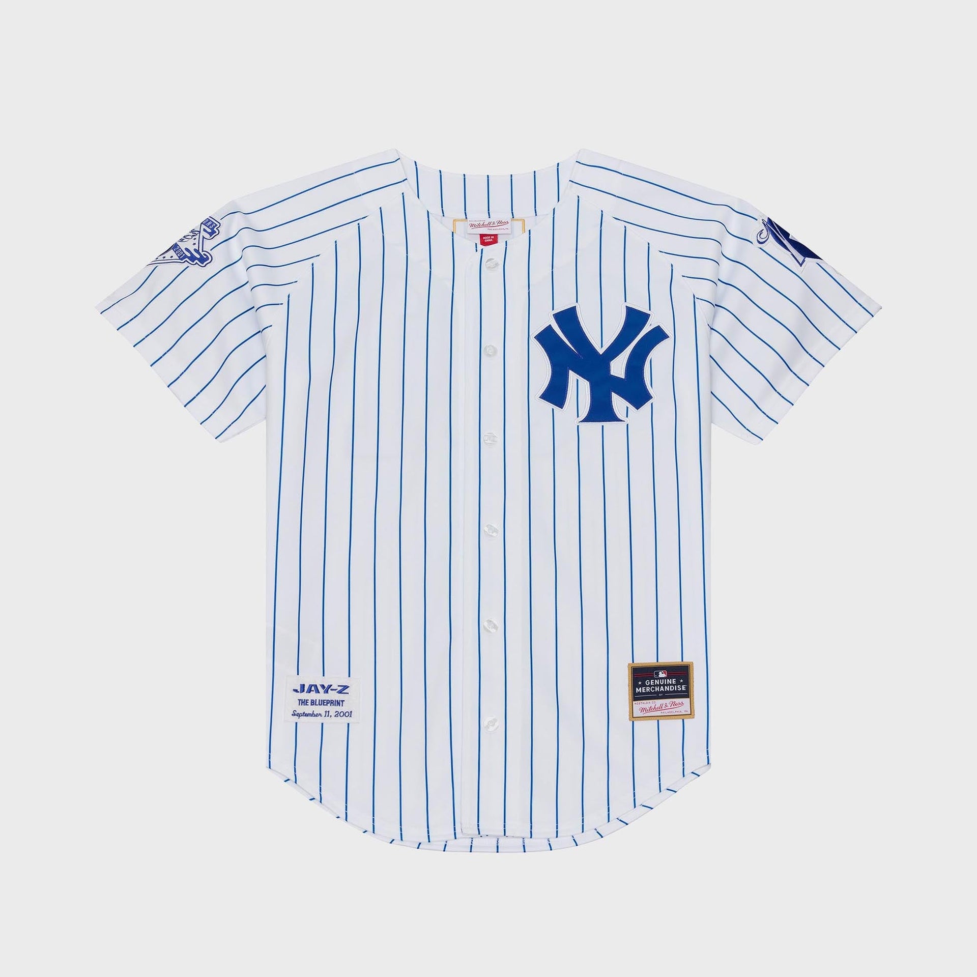 Mitchell & Ness x Jay-Z The Blueprint x New York Yankees Baseball Jersey - Navy / White