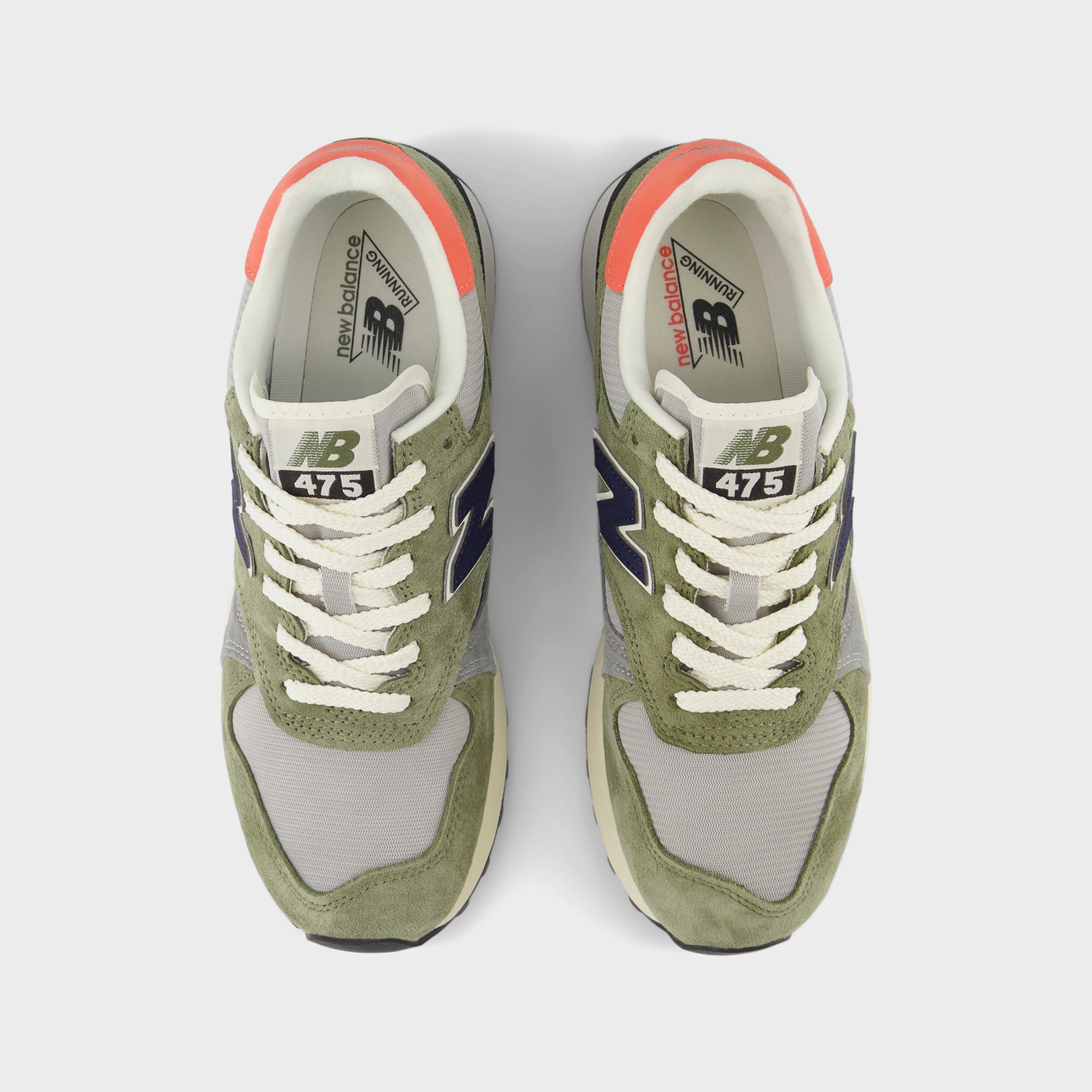 New Balance 475 - Dark Olivine / Raincloud / Drift Red