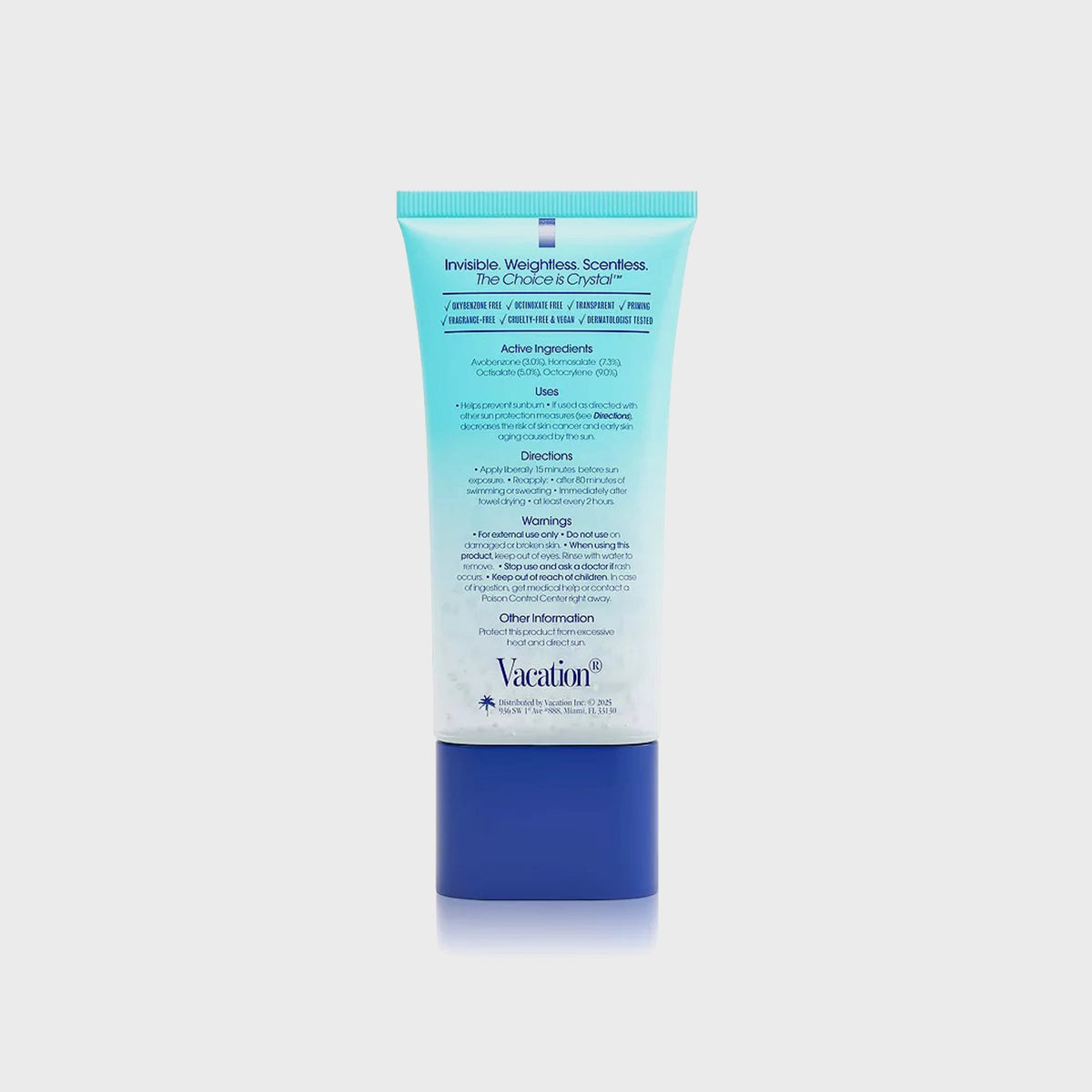 Vacation Crystal SPF 50 Invisible Face Gel