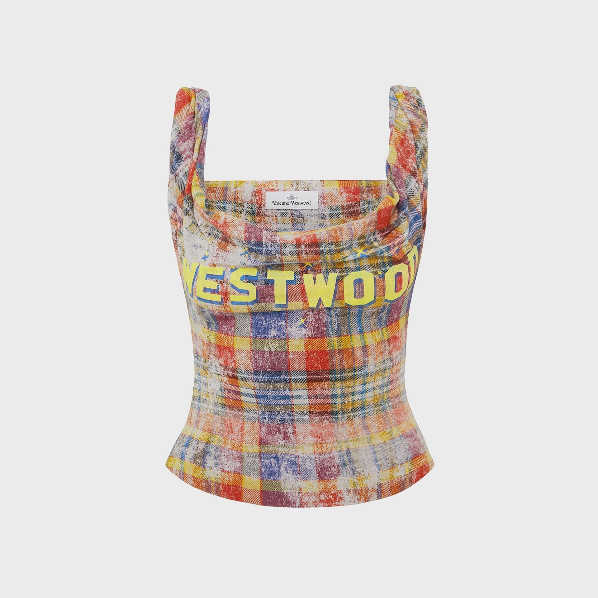 Vivienne Westwood Anna Top in Distressed Tartan