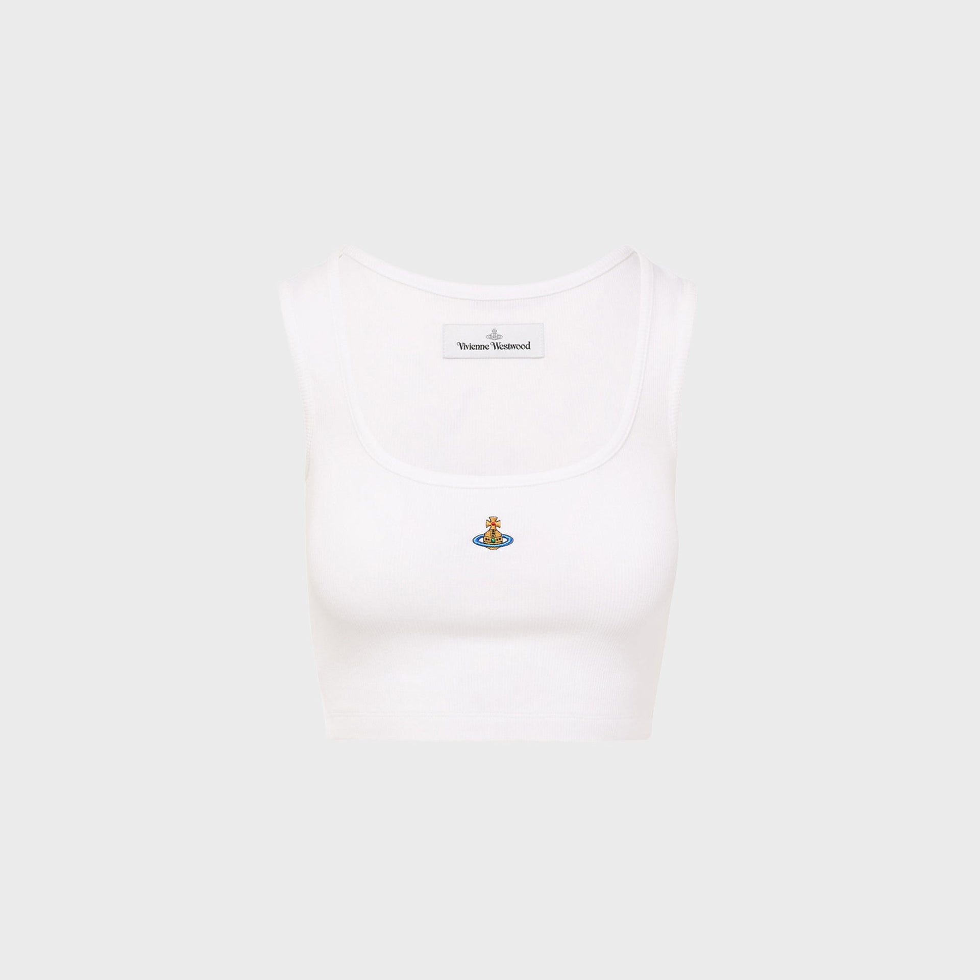 Vivienne Westwood Cropped Rib Vest - White