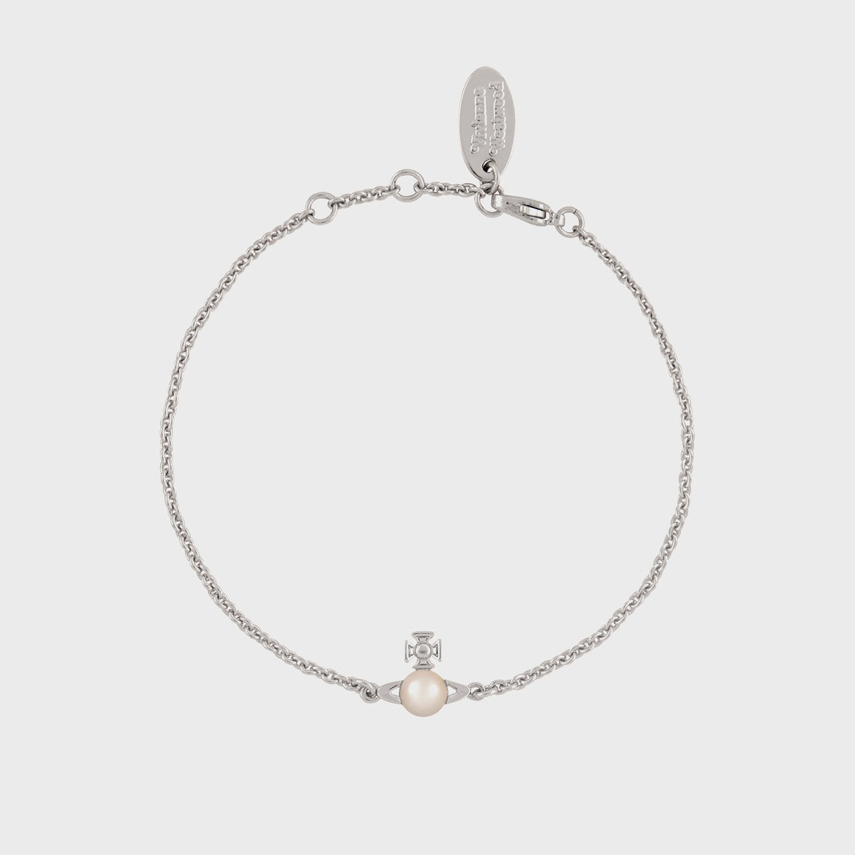 Vivienne Westwood Balbina Bracelet in Silver / Creamrose Pearl