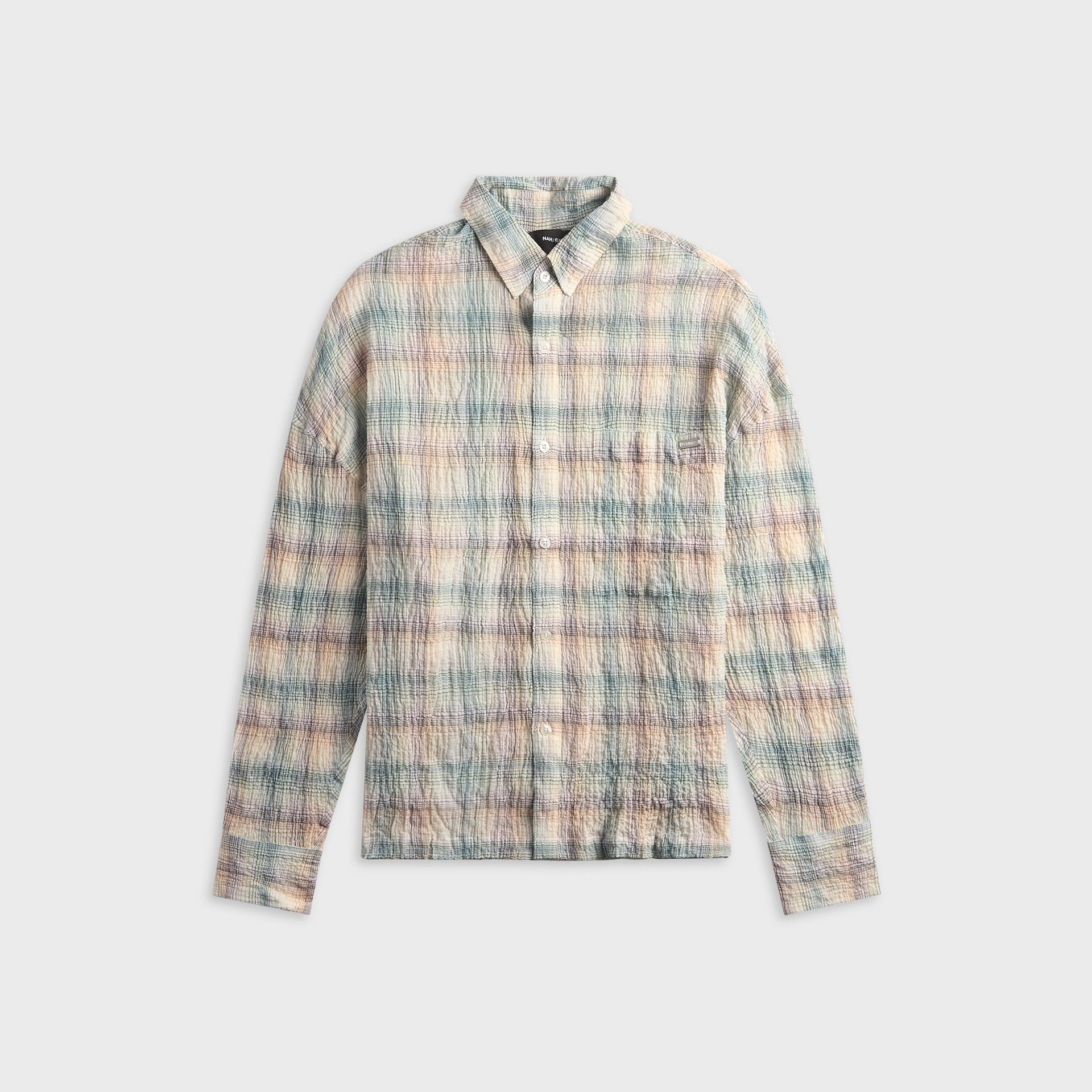 NAHMIAS Featherwieght Plaid Long Sleeve Shirt - Dusty Rainbow Shirting