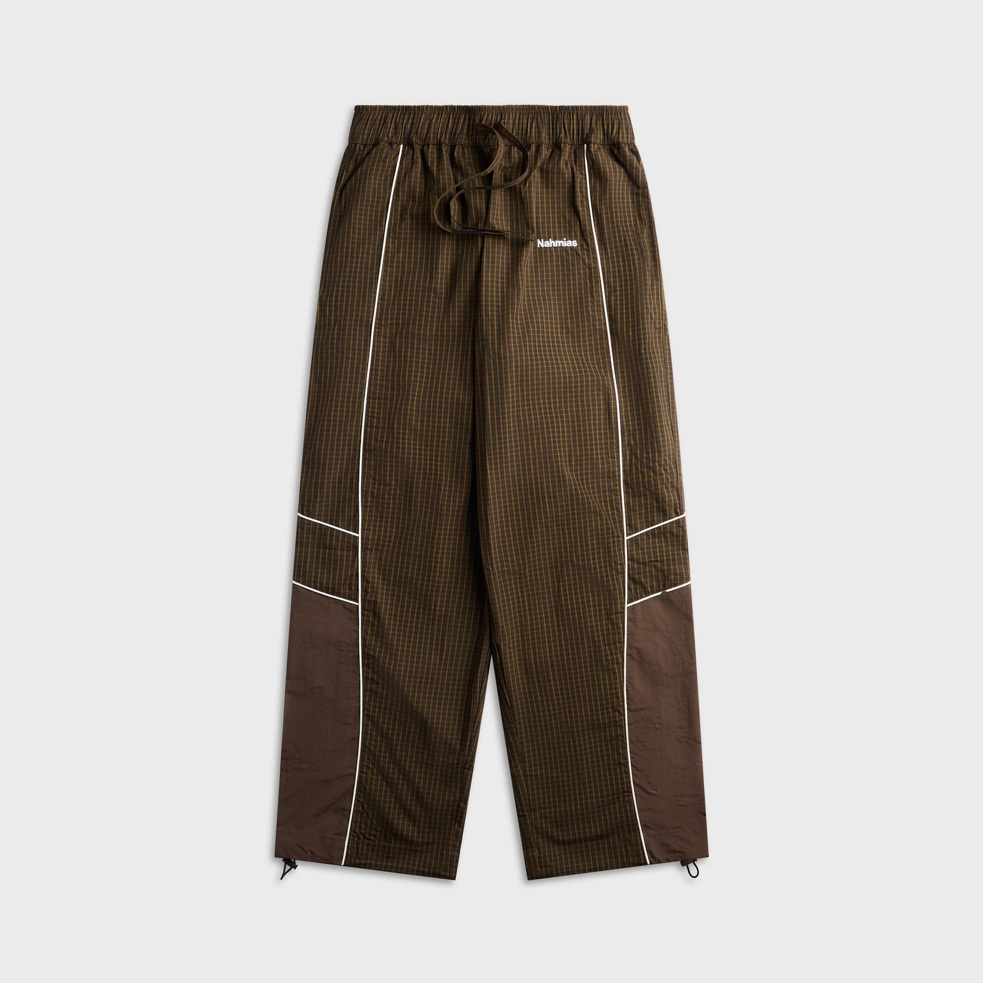 NAHMIAS Grid Warm Up Pant - Dark Brown / Multi