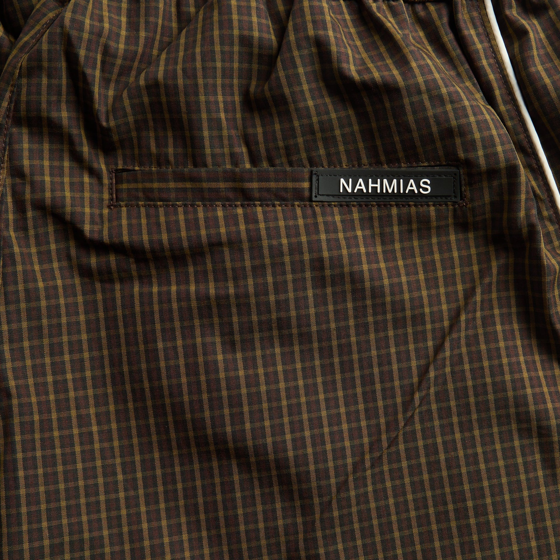 NAHMIAS Grid Warm Up Pant - Dark Brown / Multi