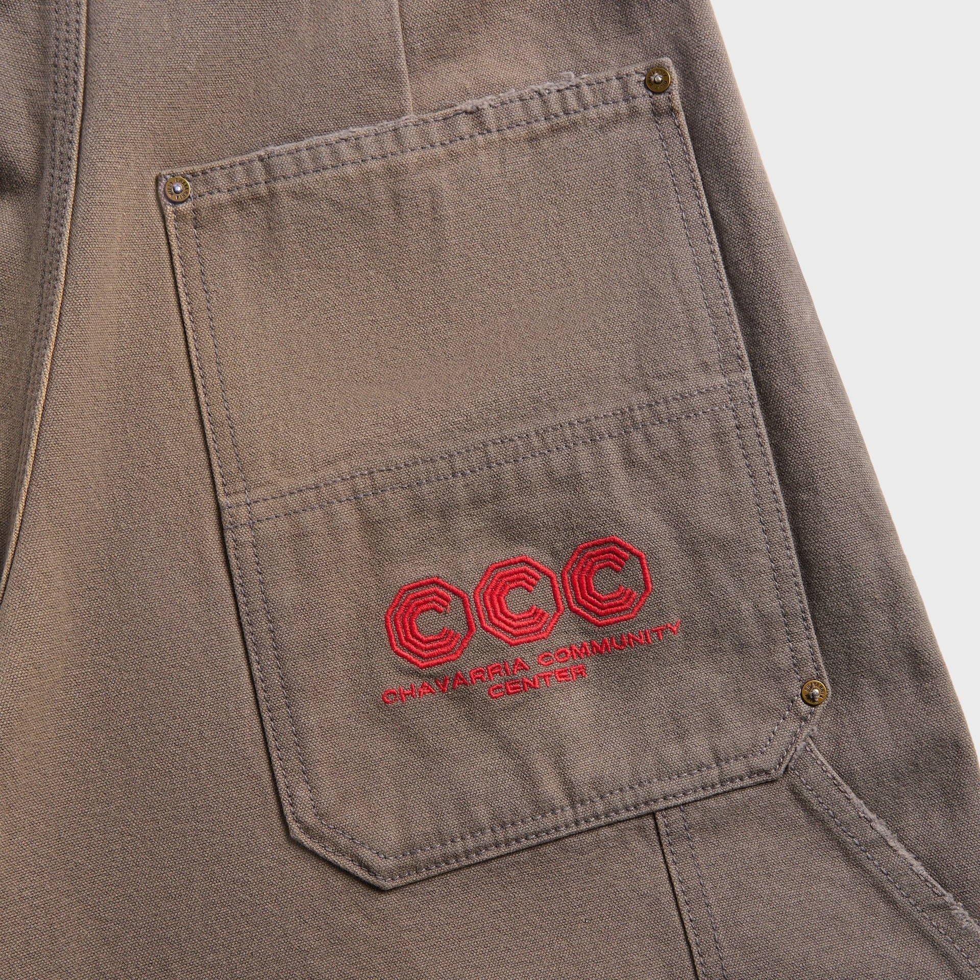 Willy Chavarria Stockton Double Knee Short - Concrete