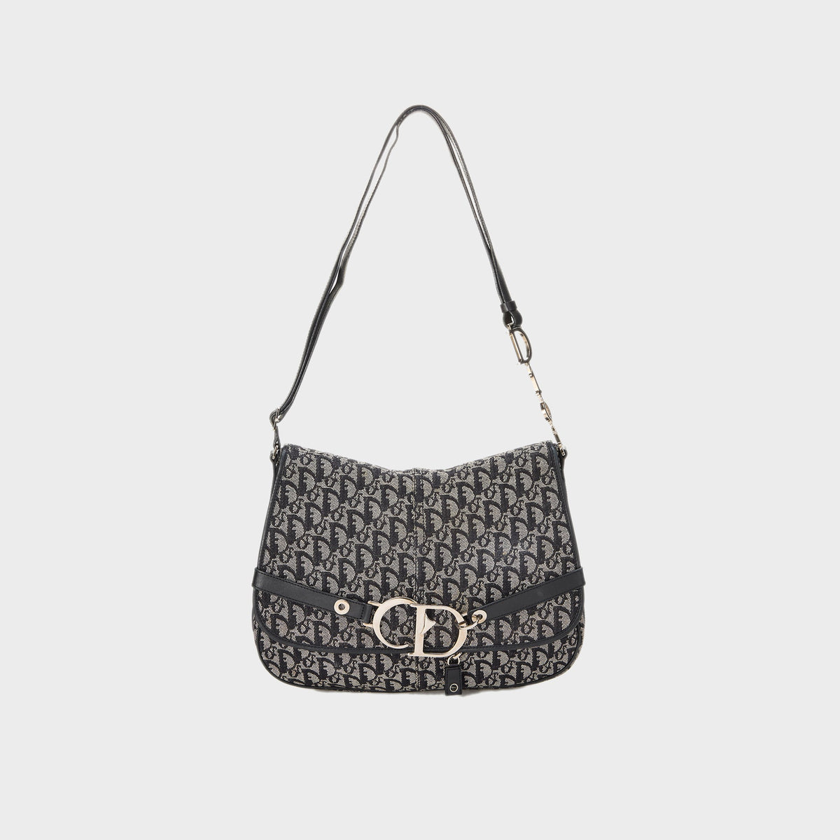 WGACA Christian Dior Vintage Trotter Flap Messenger Bag - Blue