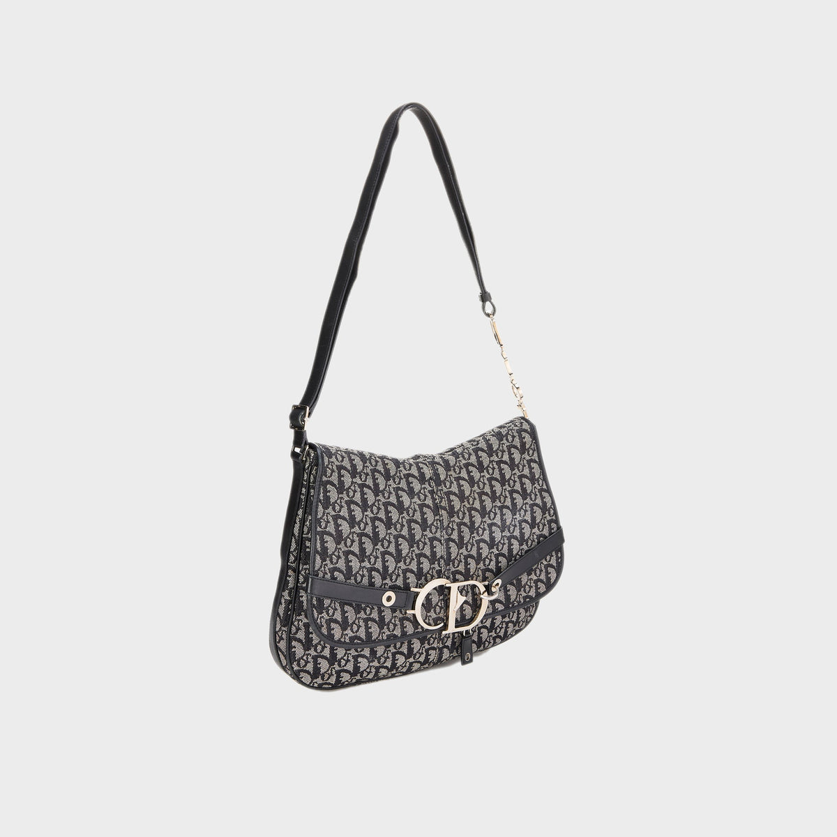 WGACA Christian Dior Vintage Trotter Flap Messenger Bag - Blue