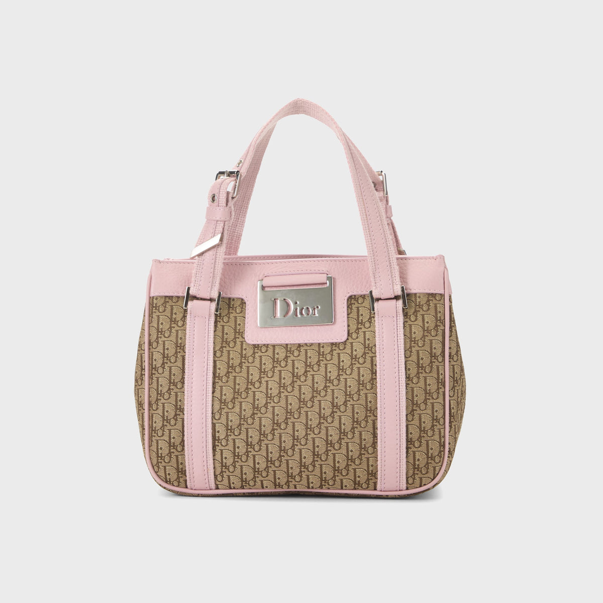 WGACA Christian Dior Monogram Trotter Street Chic Mini Tote Bag - Pink