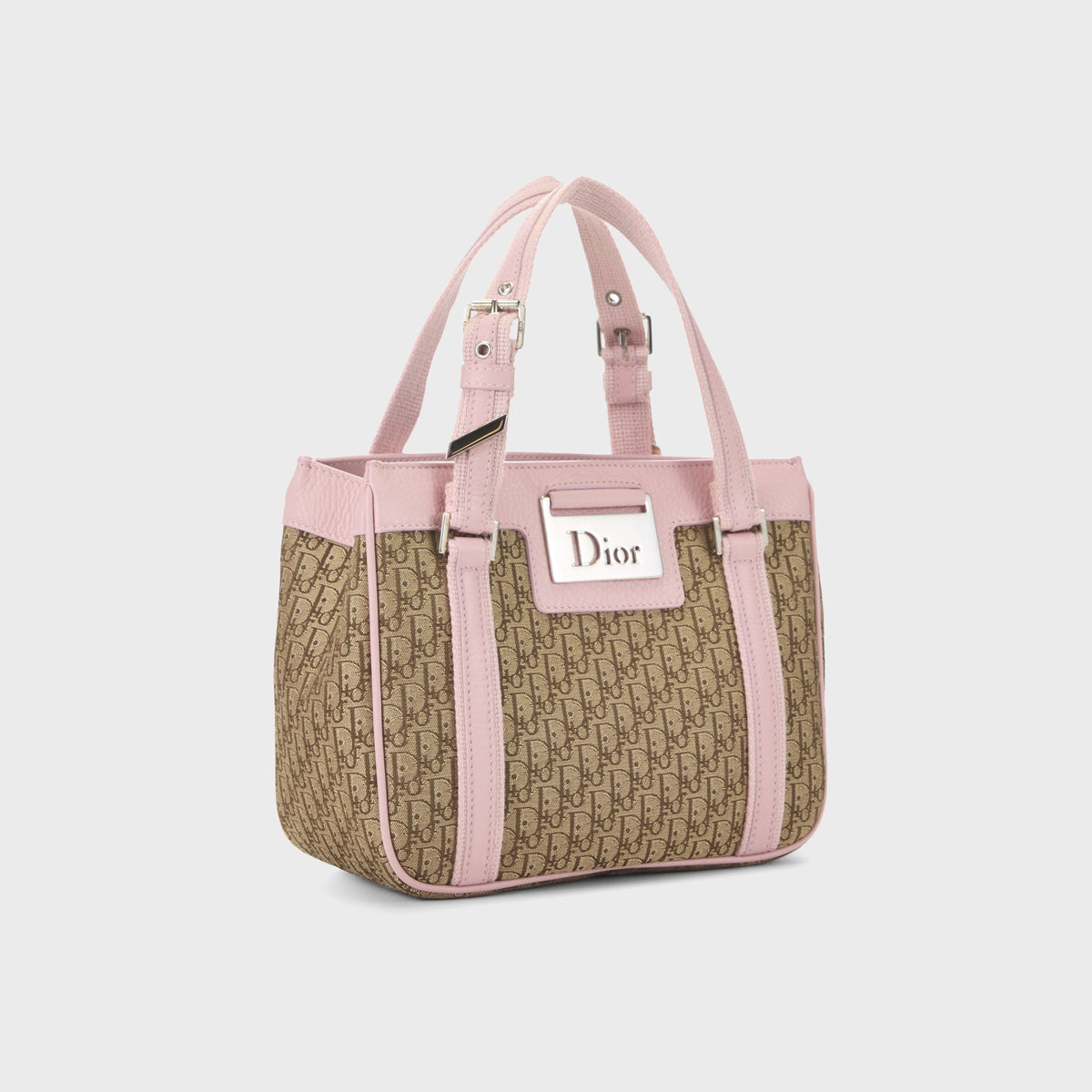WGACA Christian Dior Monogram Trotter Street Chic Mini Tote Bag - Pink