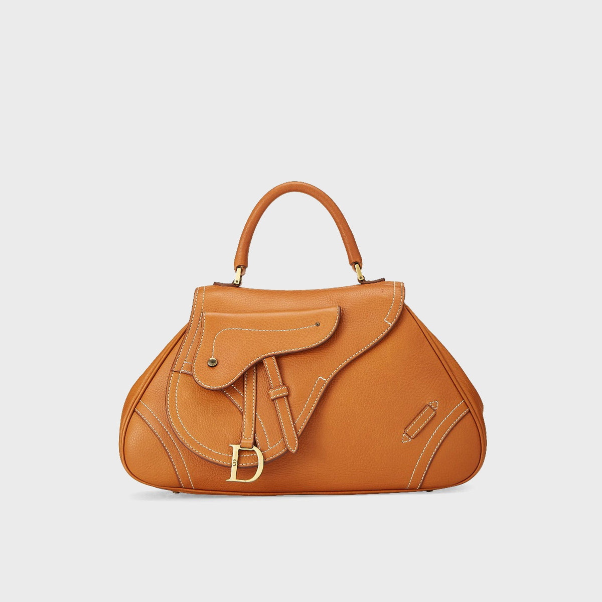 WGACA Christian Dior Saddle Bowler Bag - Tan