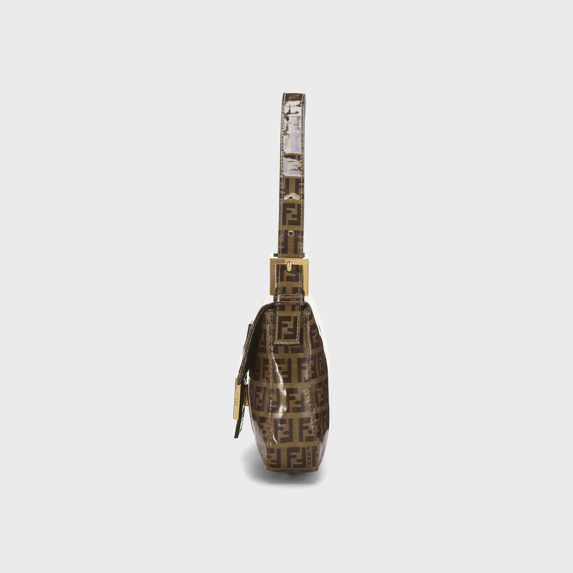 WGACA Fendi Vinyl Baguette Bag - Brown