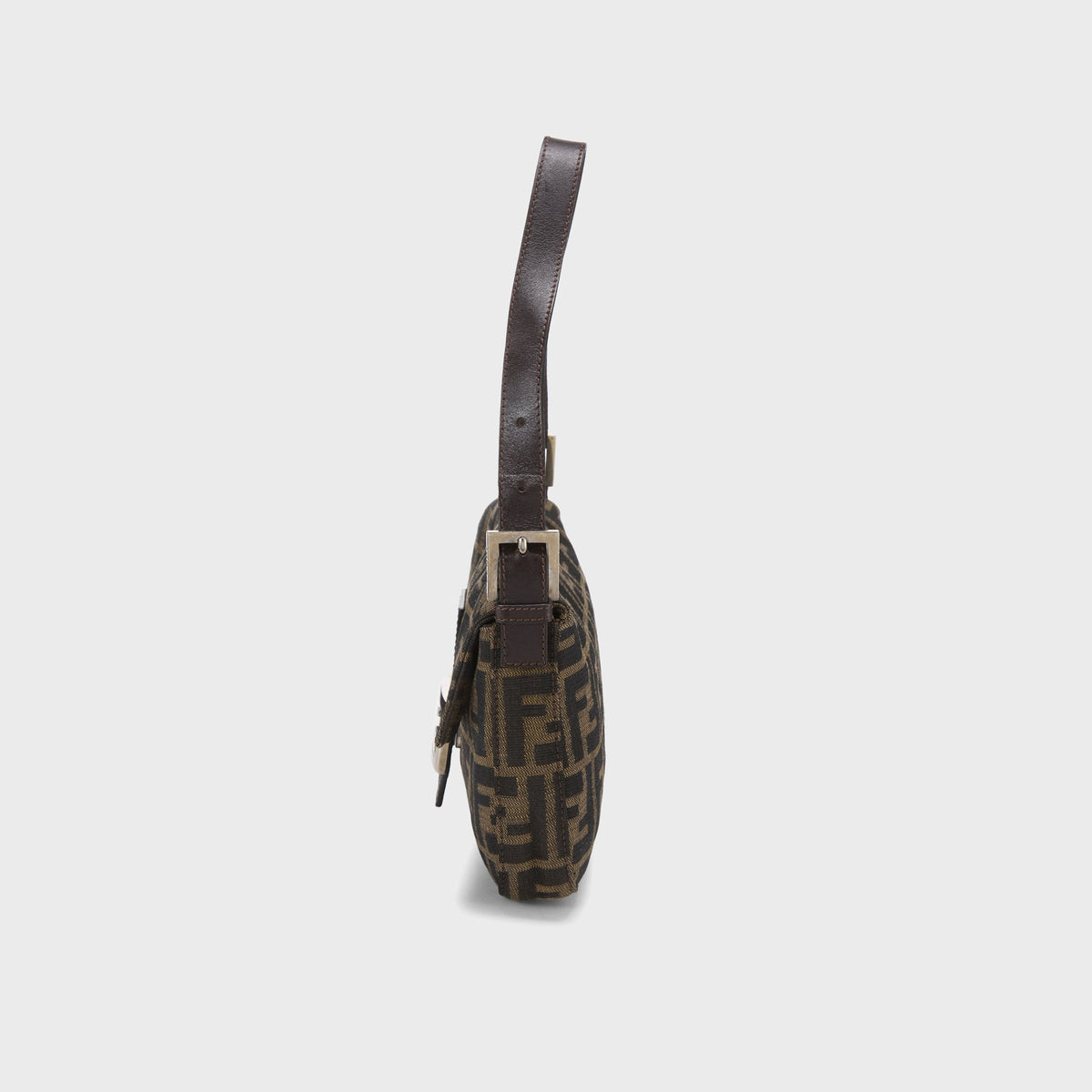WGACA Fendi Zucca Canvas Baguette Bag - Brown