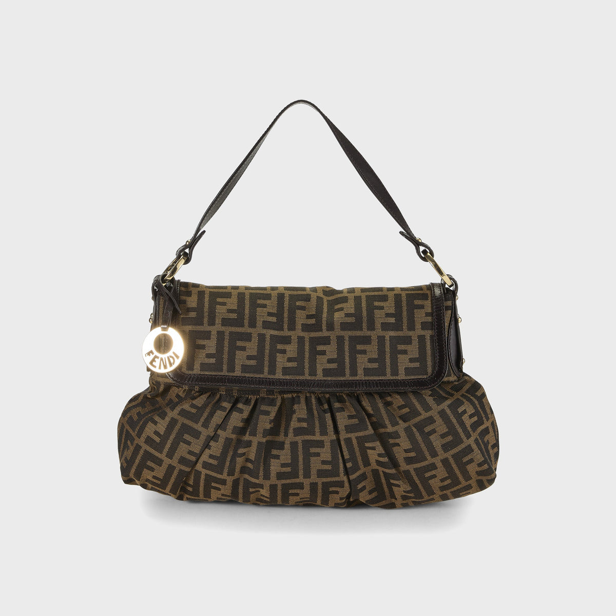 WGACA Fendi Zucca Chef Shoulder Bag - Brown
