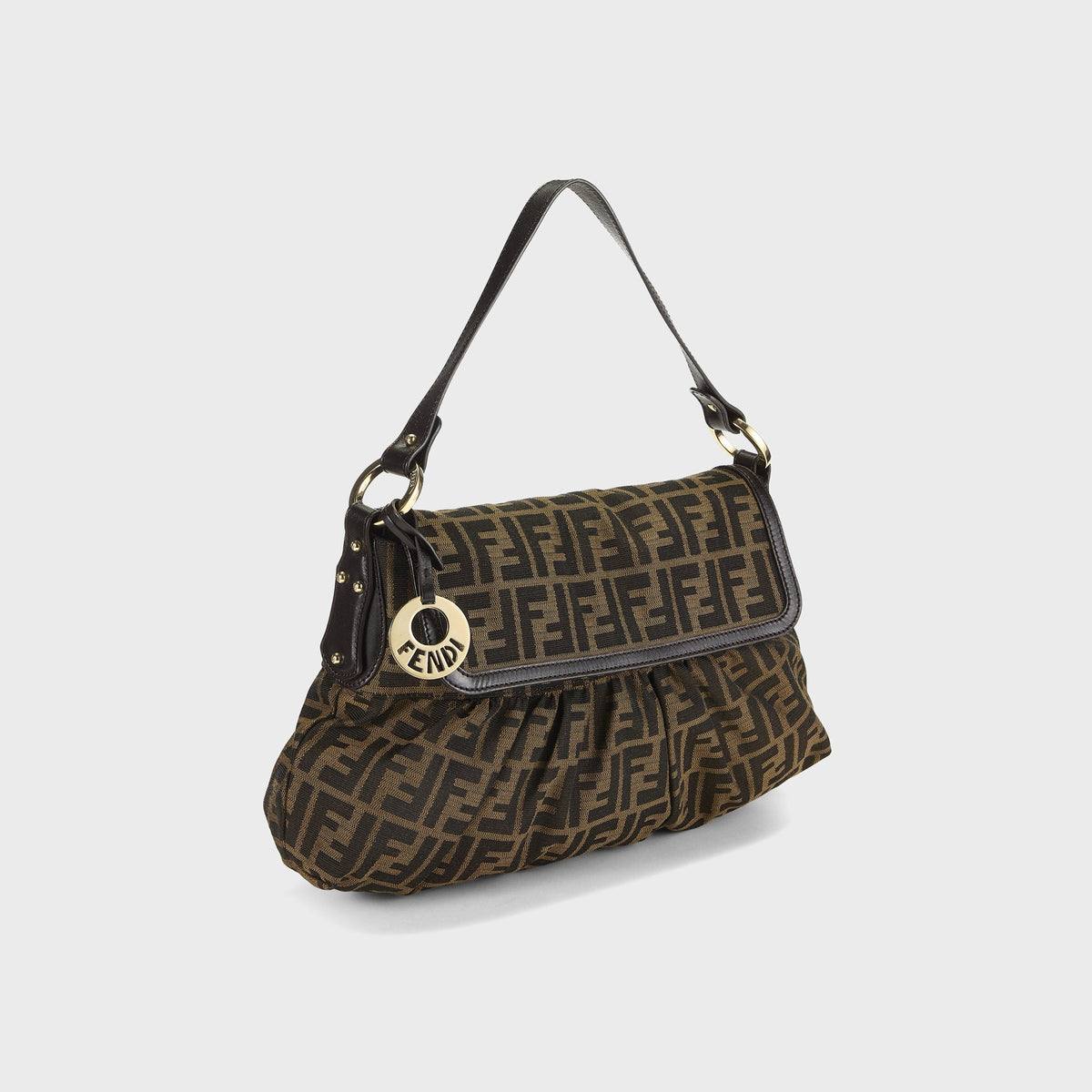 WGACA Fendi Zucca Chef Shoulder Bag - Brown