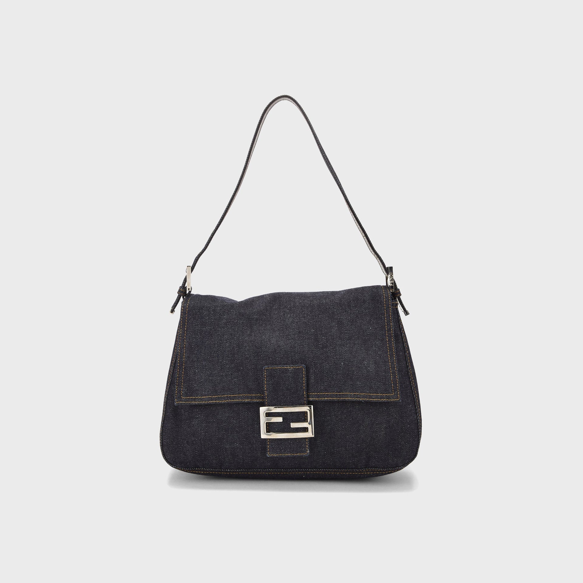 WGACA Fendi Denim Mama Baguette Bag - Blue