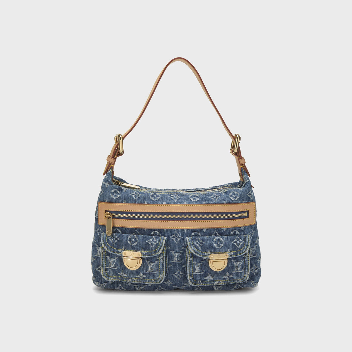 WGACA Louis Vuitton Monogram Denim Baggy PM Bag - Blue