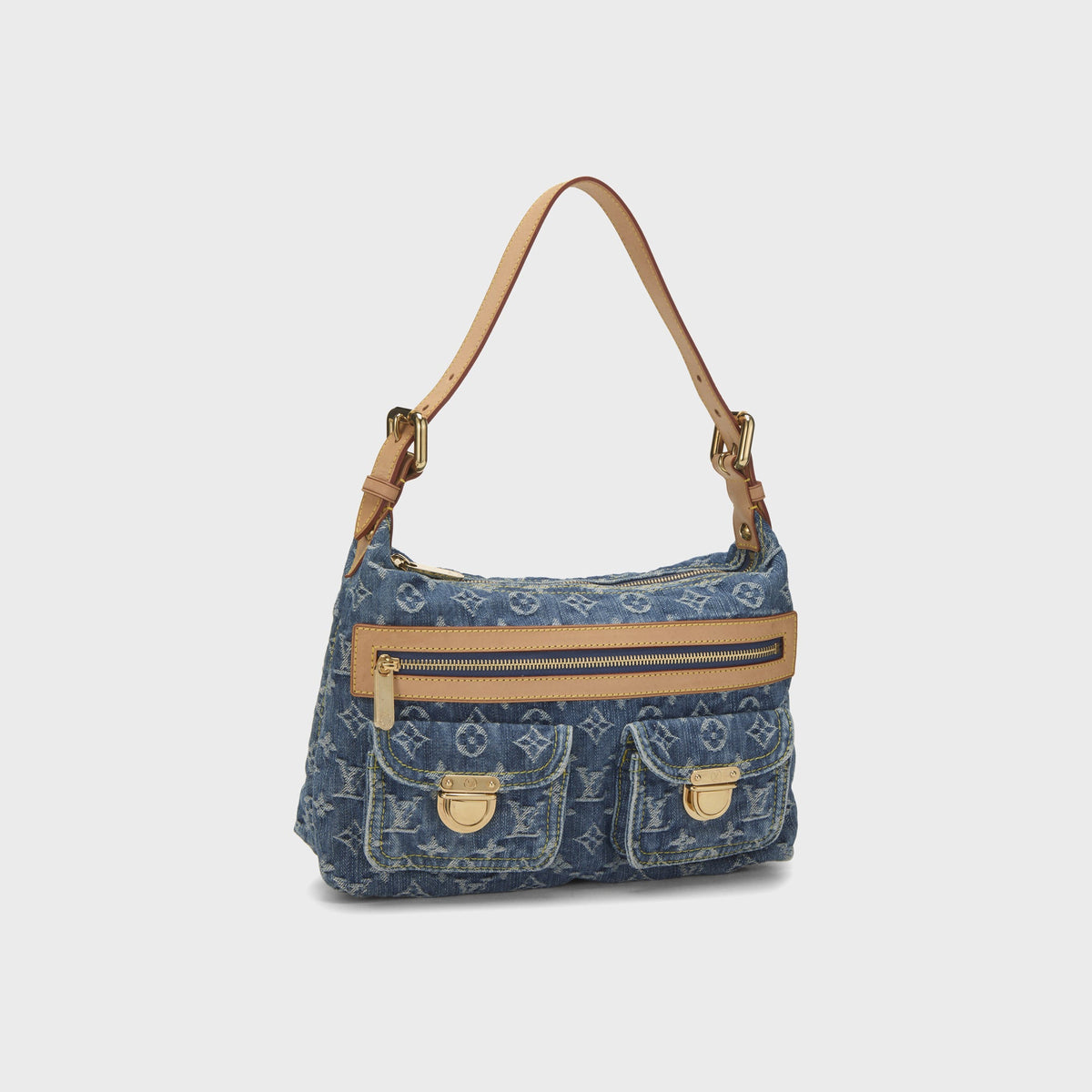 WGACA Louis Vuitton Monogram Denim Baggy PM Bag - Blue