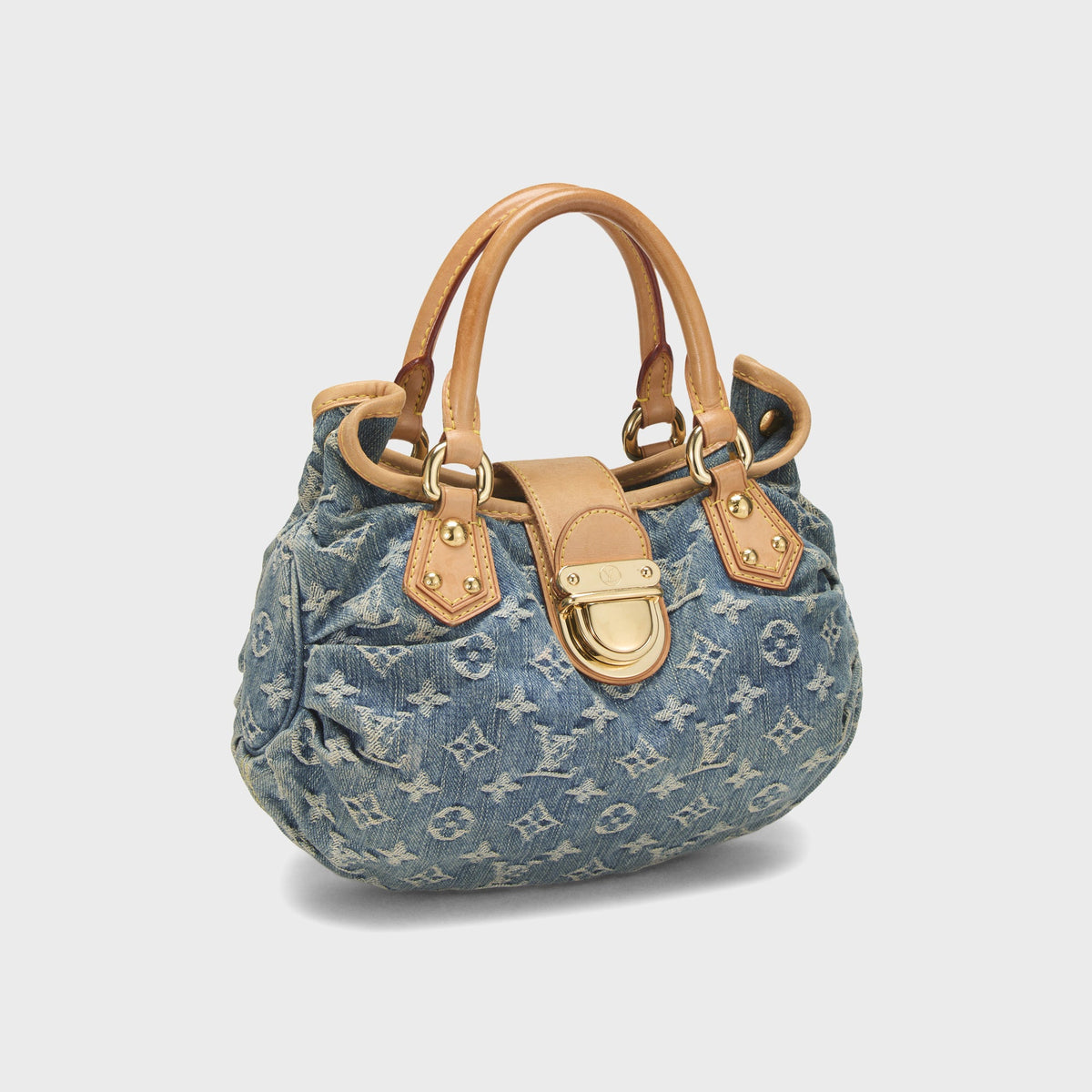 WGACA Louis Vuitton Monogram Denim Pleaty Bag - Blue