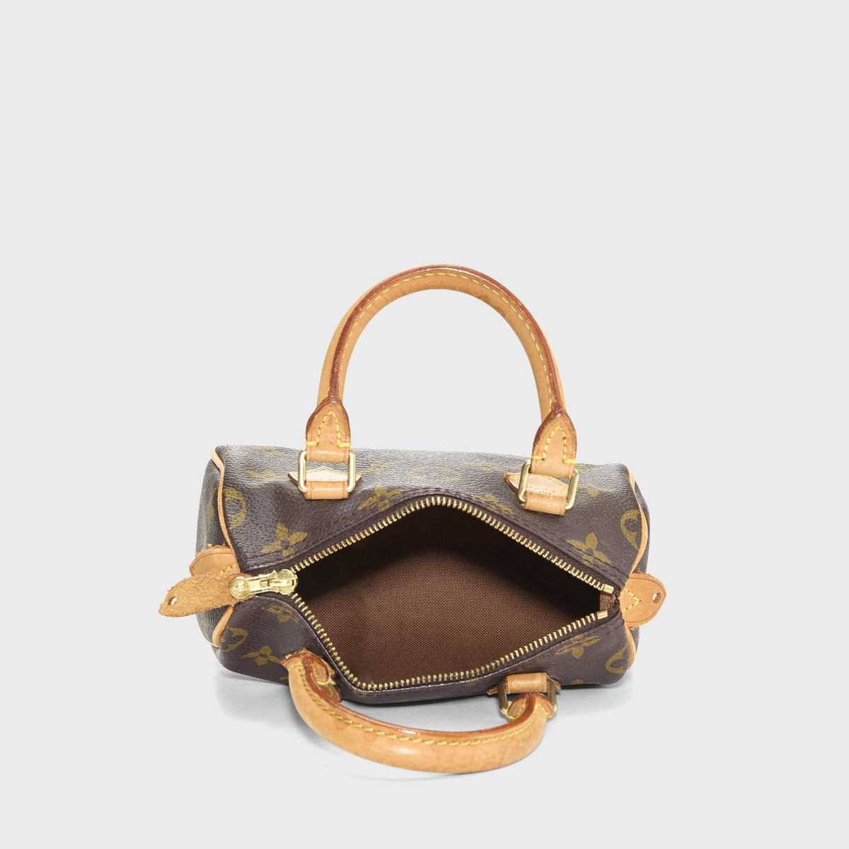 WGACA Louis Vuitton Nano No Strap Speedy Bag - Brown