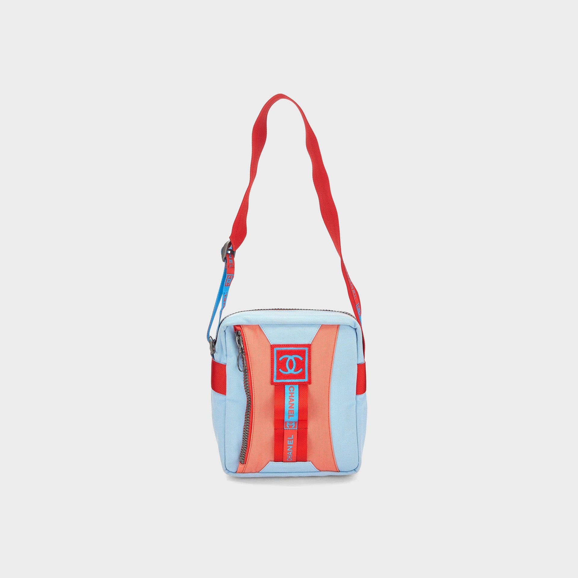 WGACA Multicolor Canvas Sportline Crossbody Small - Blue / Orange