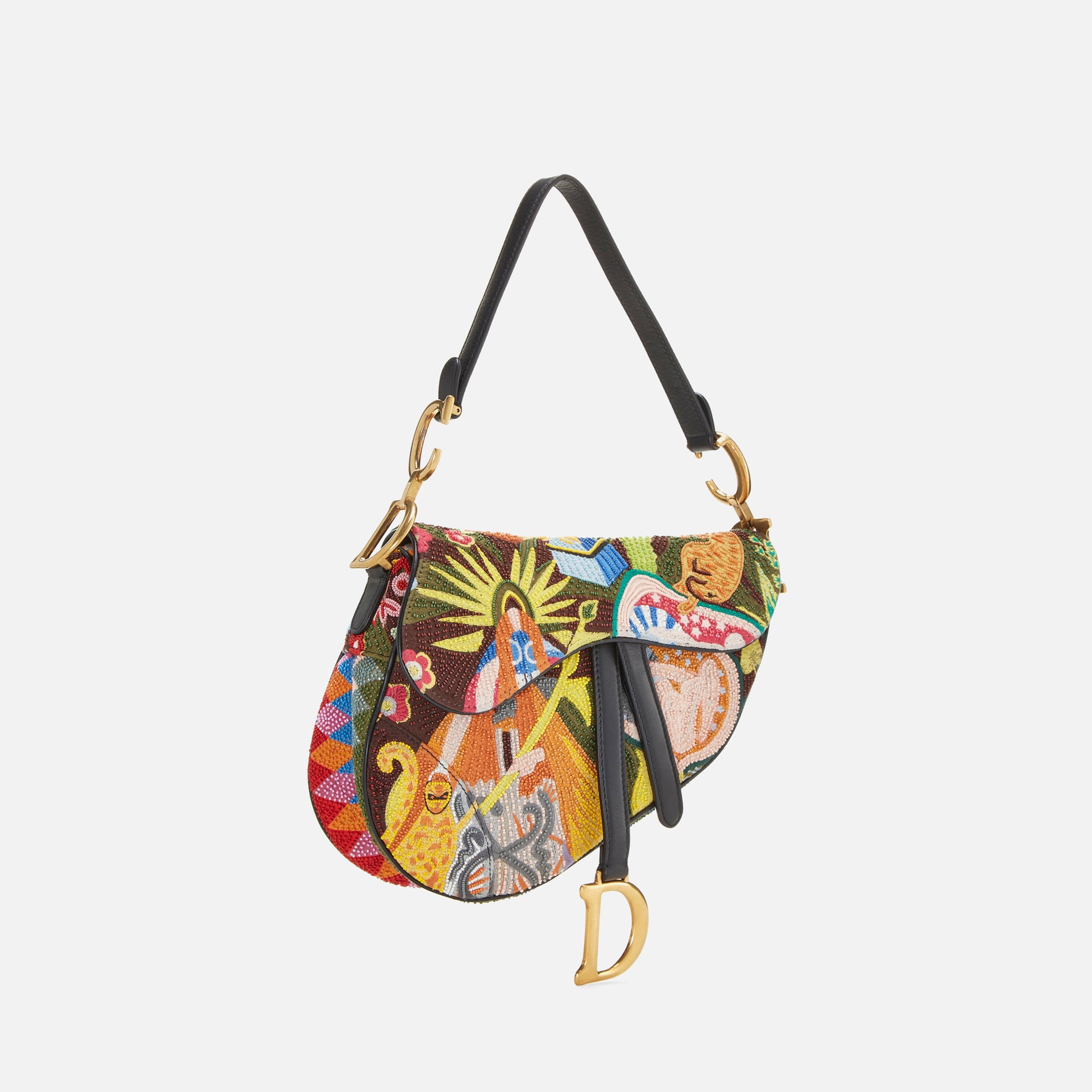 WGACA Christian Dior Multi Embellished Saddle Bag - Multi