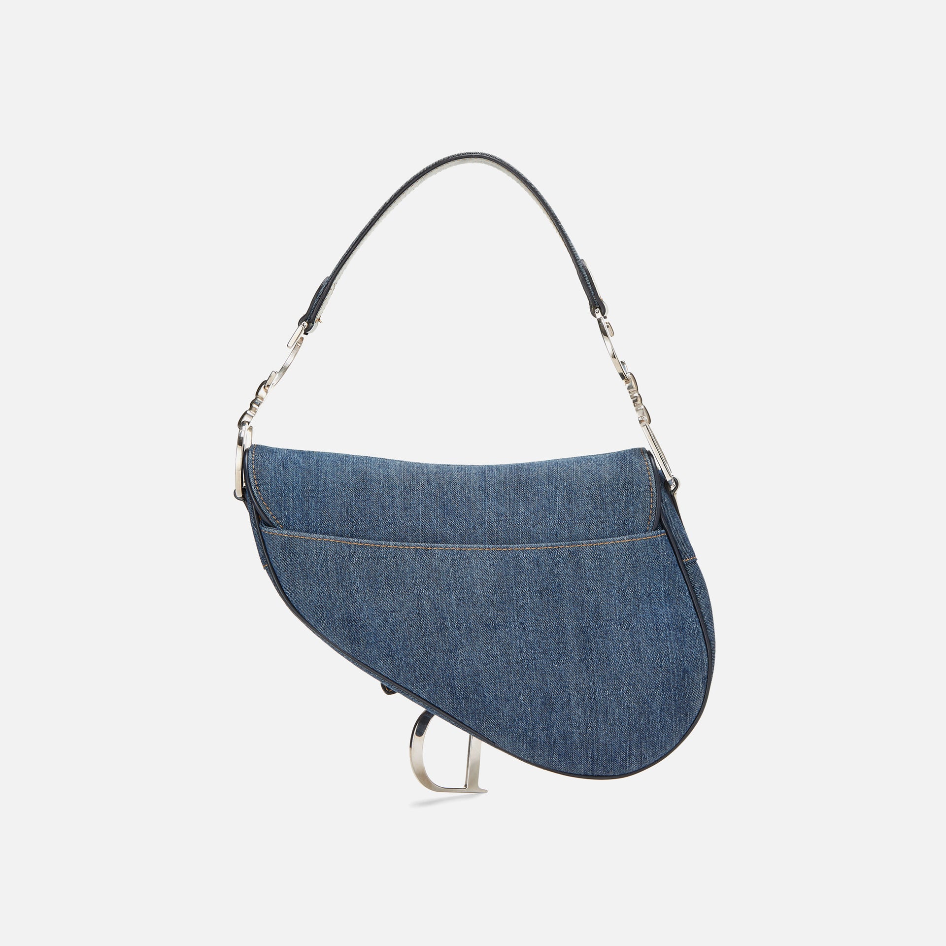 WGACA Christian Dior Embroidered Saddle Bag - Blue
