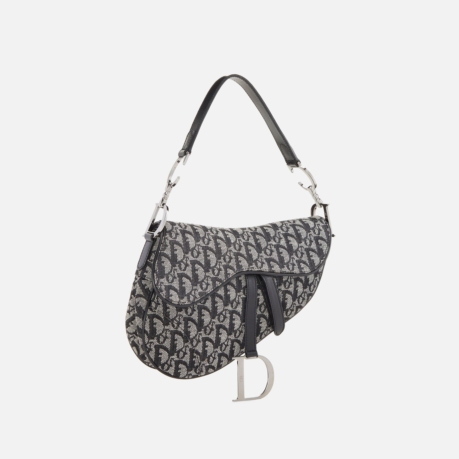 WGACA Christian Dior Black Trotter Saddle Bag - Black
