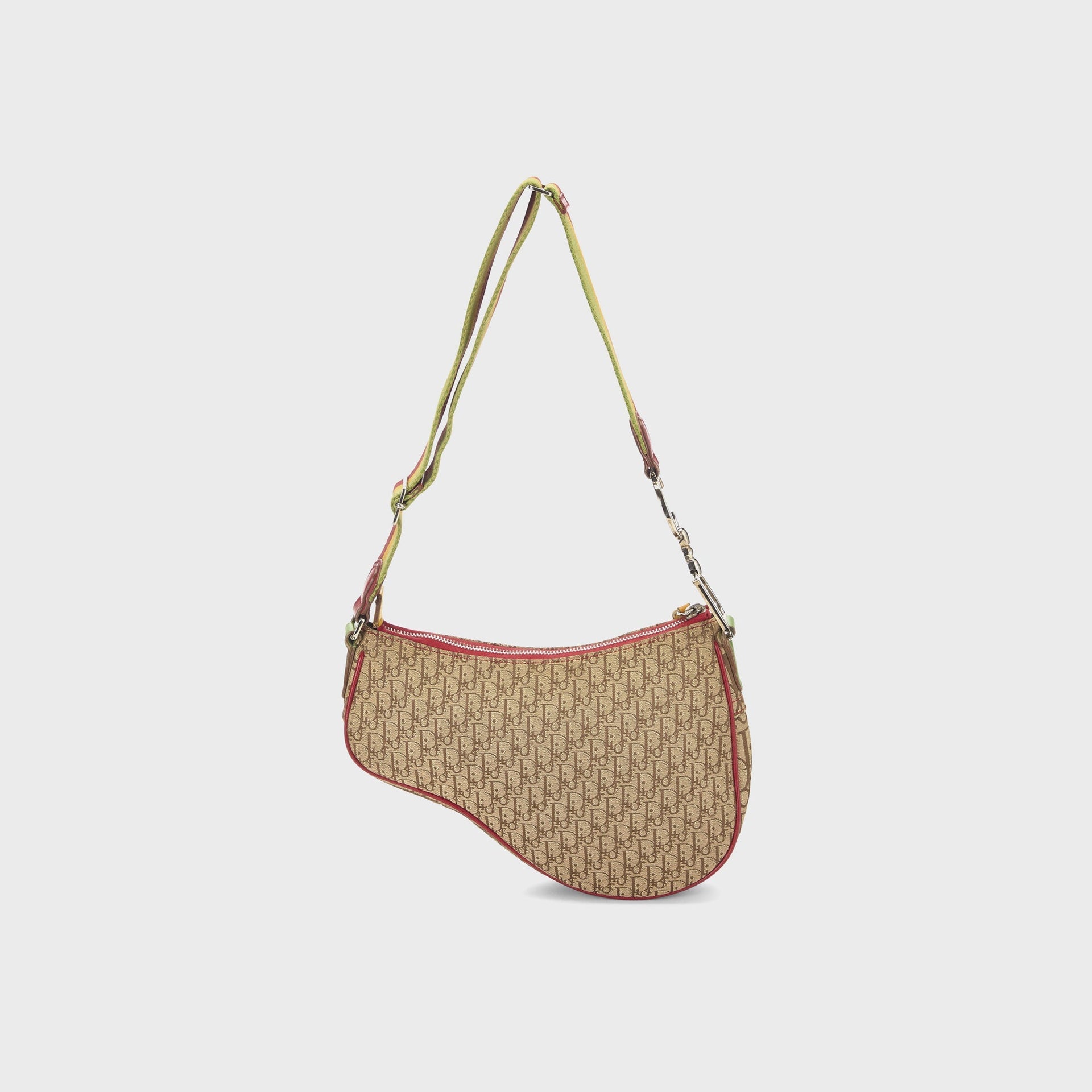WGACA Dior Canvas Rasta Saddle Pochette in Multi