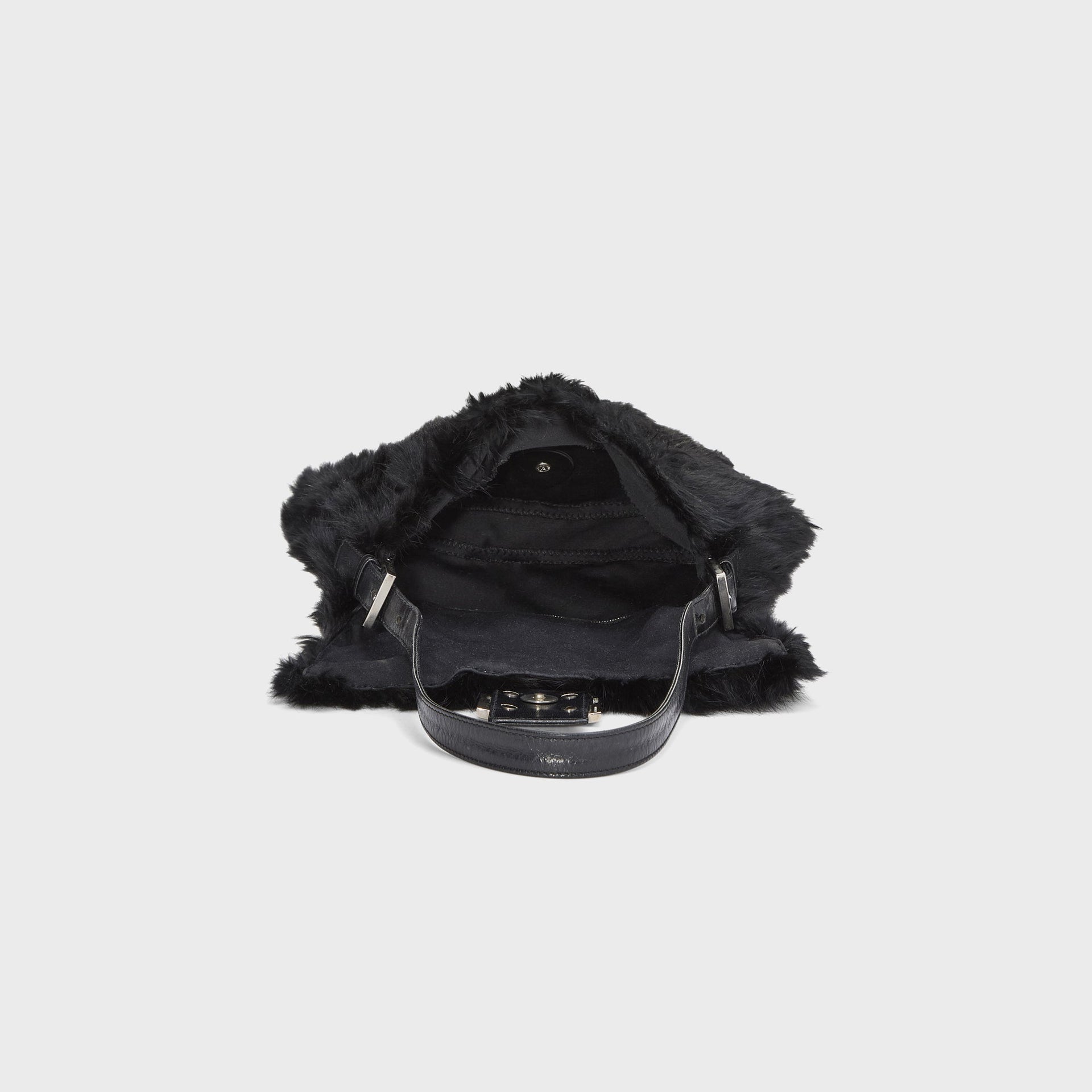 WGACA Fendi Fur Baguette - Black
