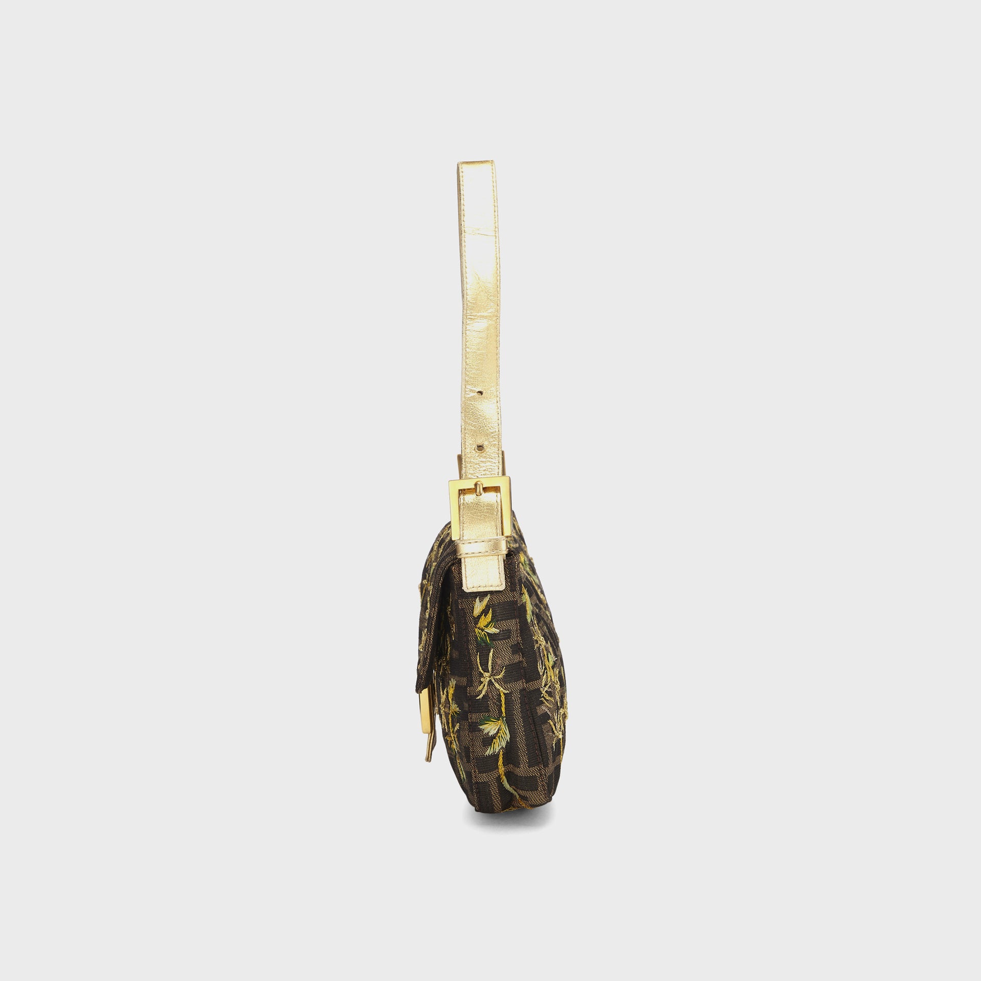WGACA Fendi Gold Embroidered Baguette - Multi