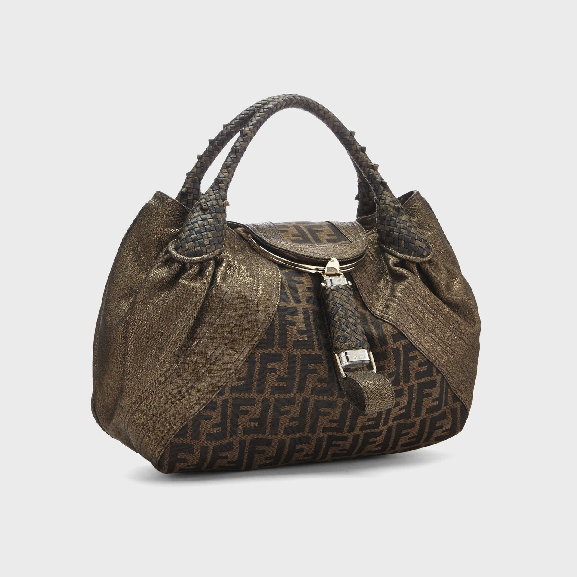 WGACA Fendi Brown Zucca Spy Bag - Brown