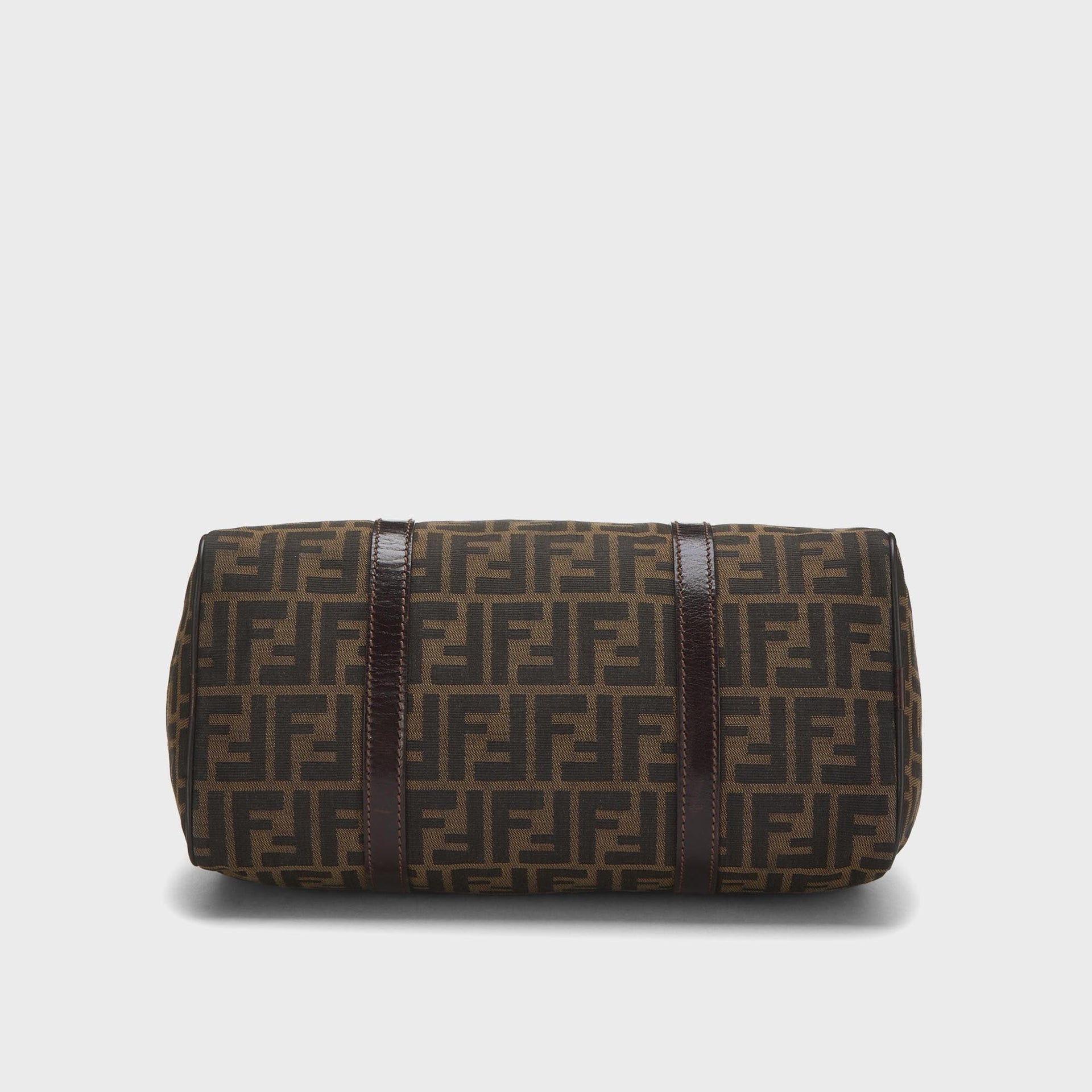 WGACA Fendi Tobacco Zucca Canvas Boston Bag - Brown