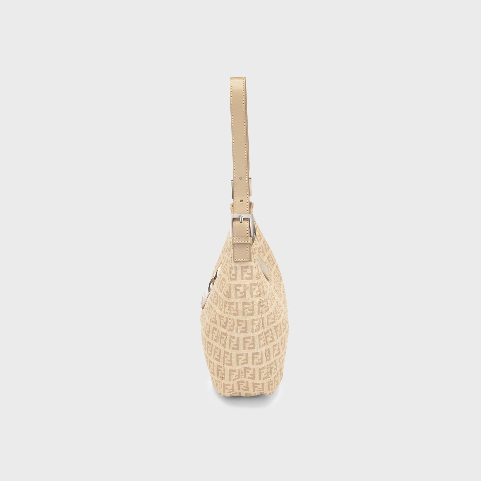 WGACA Fendi Zucchino Canvas Shoulder Bag - Beige